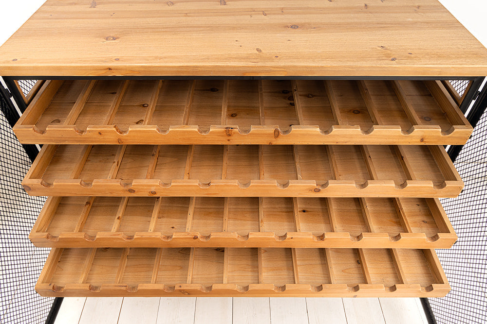 Invicta Dulap BODEGA - 130cm | Metal, Negru | 127x80x40 cm
