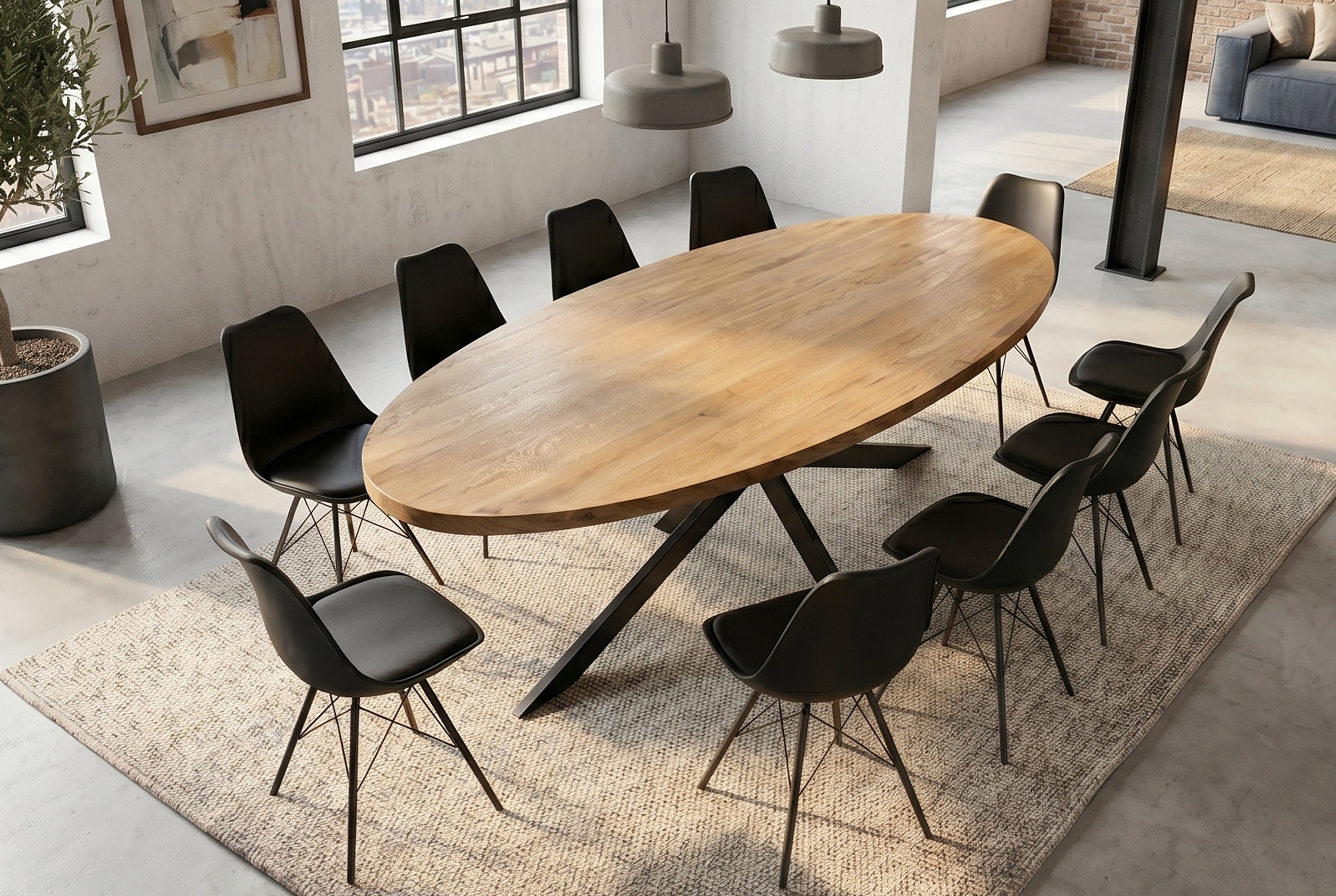 Invicta Masă dining GALAXIE - 240cm | Mango, Maro | 240x76x99 cm