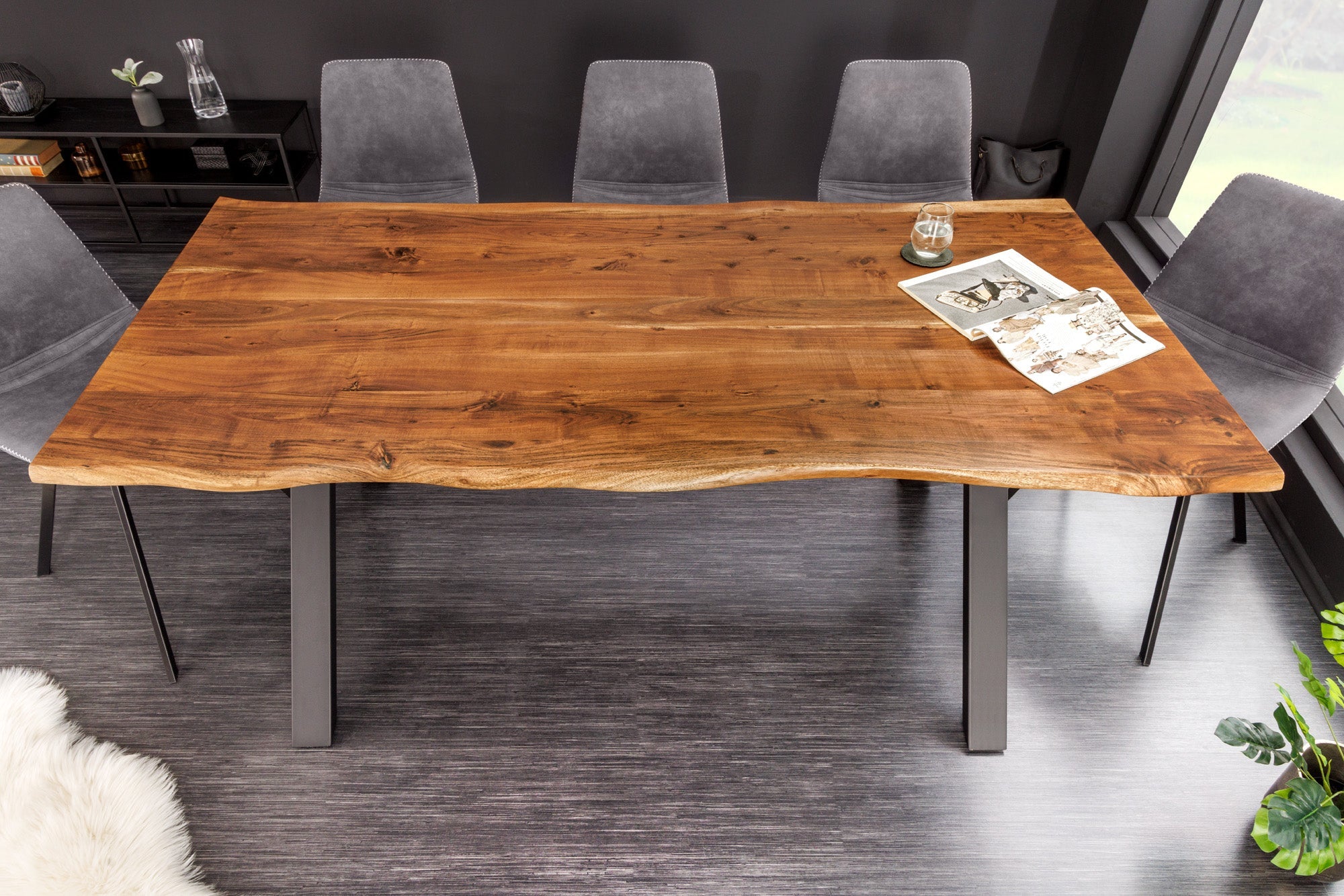Invicta Masă dining MAMMUT - 180cm | Acacia, Natural | 180x76x90 cm