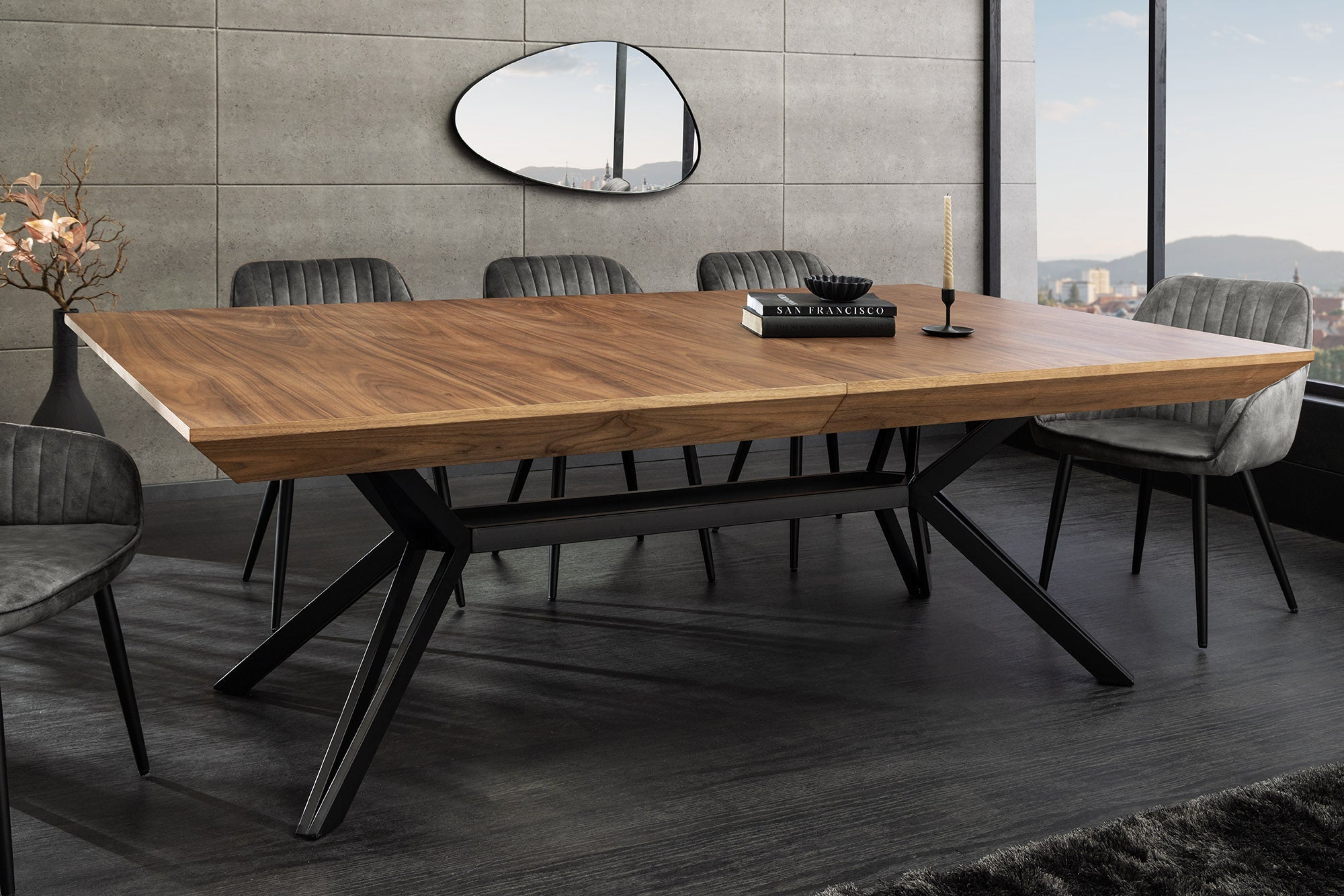 Invicta Masă dining GIANT - 320cm | Metal, Negru