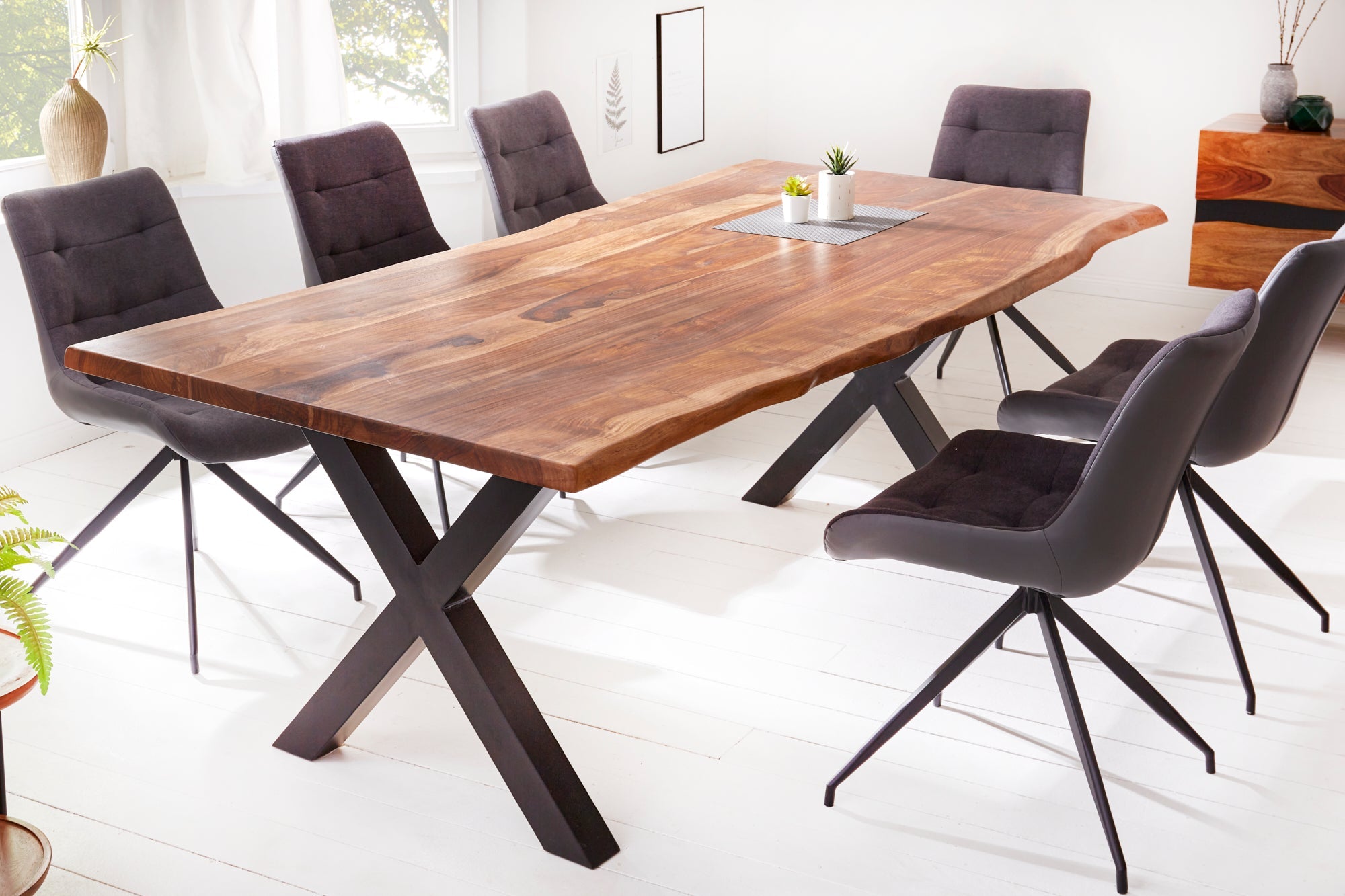 Invicta Masă dining AMAZONAS - 180cm | Sheesham, Natural | 180x76x90 cm