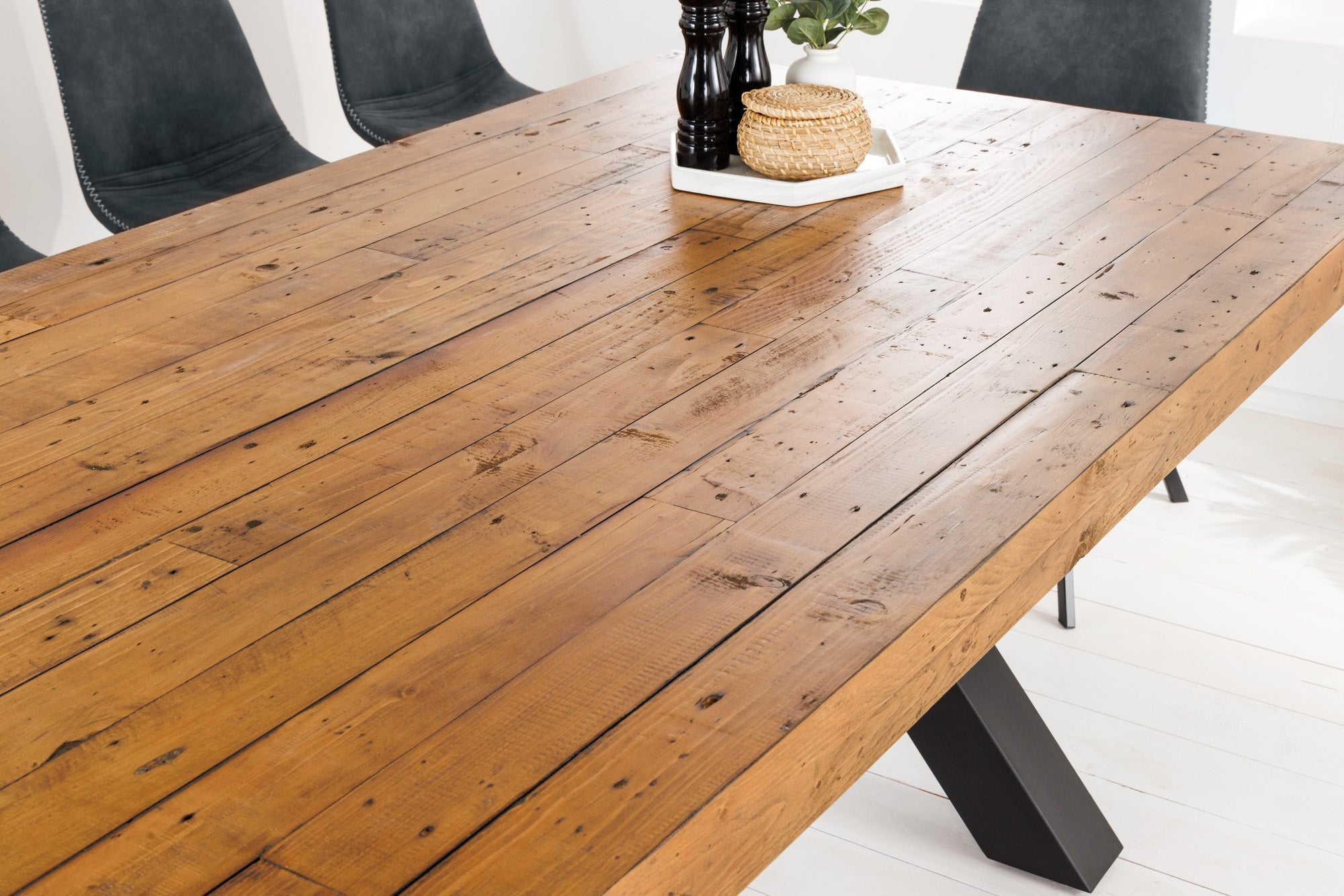 Invicta Masă dining THOR - 300cm | Pin, Maro | 300x76x400 cm