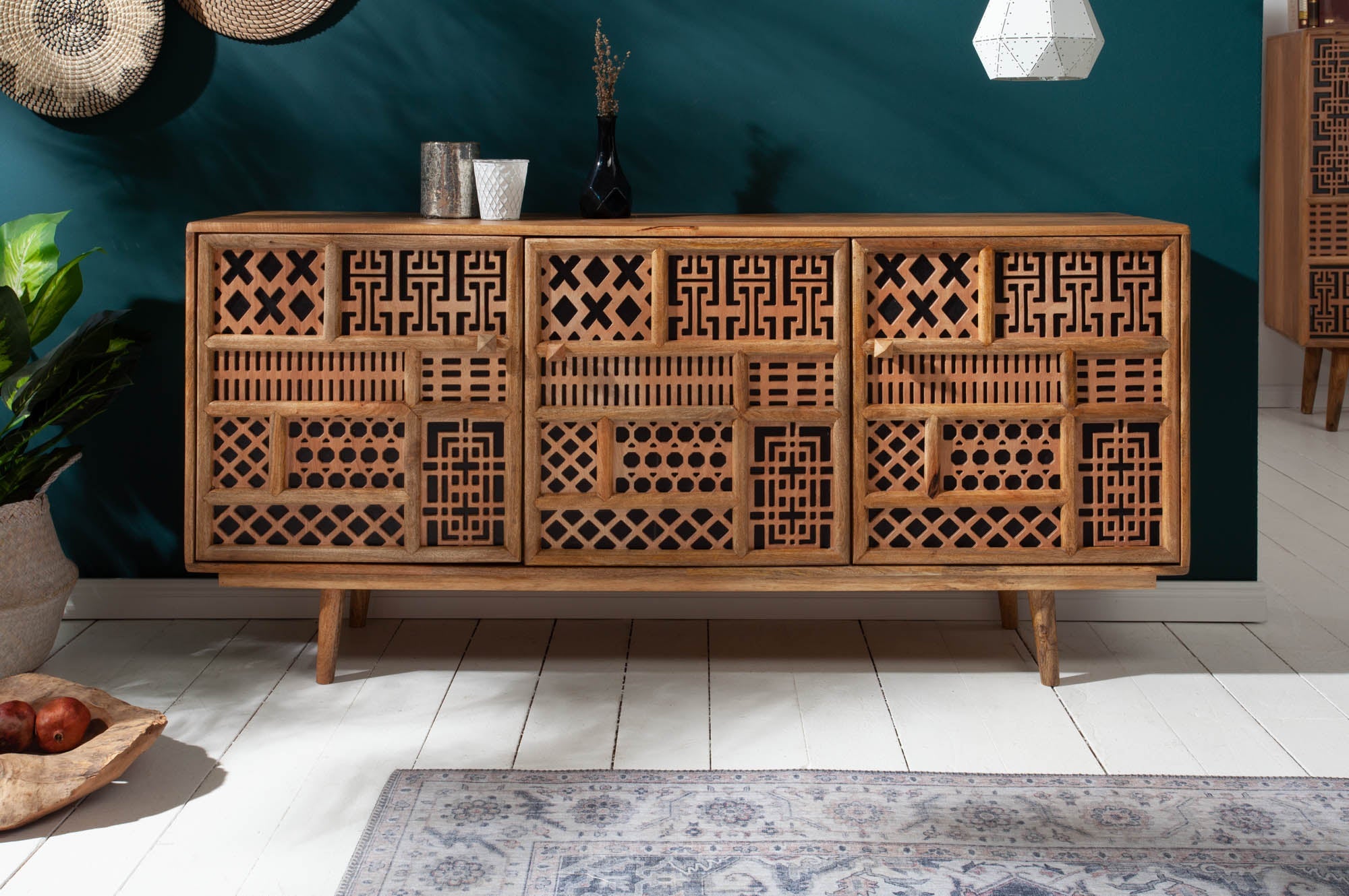 Invicta Comodă MARRAKESH - 160cm | Mango, Natural | 160x75x38 cm