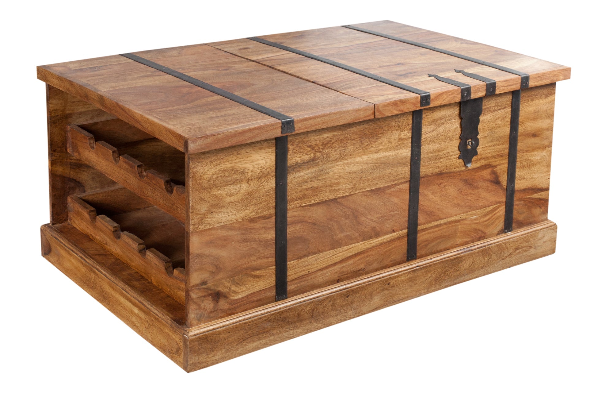 Invicta Masă cafea BODEGA - 100cm | Sheesham, Metal | 100x40x60 cm