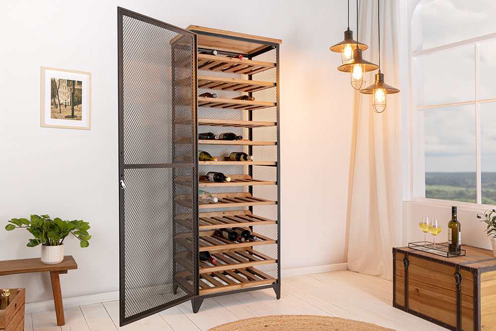 Invicta Dulap BODEGA - 185cm | Metal, Negru | 67x184x44 cm