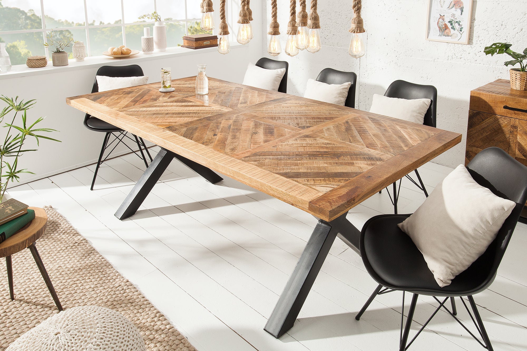 Invicta Masă dining INFINITY HOME - 200cm | Mango, Natural | 200x76x100 cm