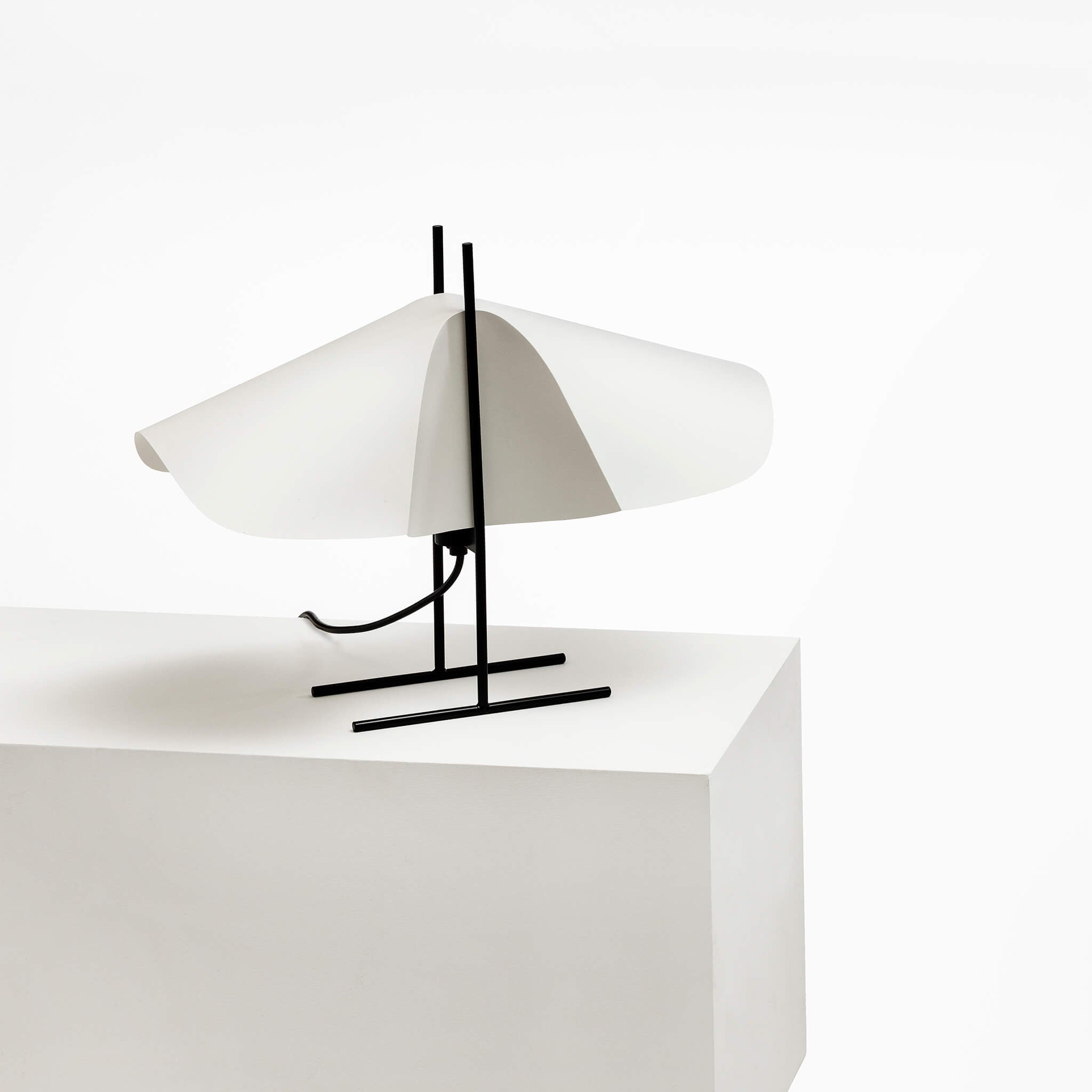 Motarasu lampă masă CHO oțel, PVC Negru l23, A46, H35 cm 4