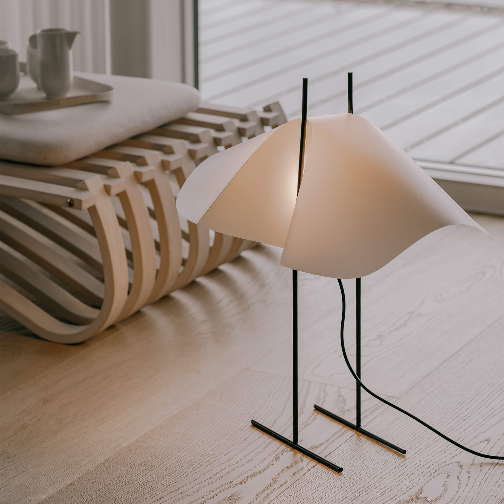 Motarasu lampadar CHO oțel, PVC Negru l31, A60, H57 cm 2