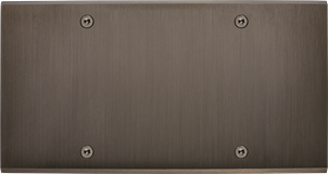Modelec Confidence Placa dubla orizontala pentru 2 prize 2P+T | Gun Metal