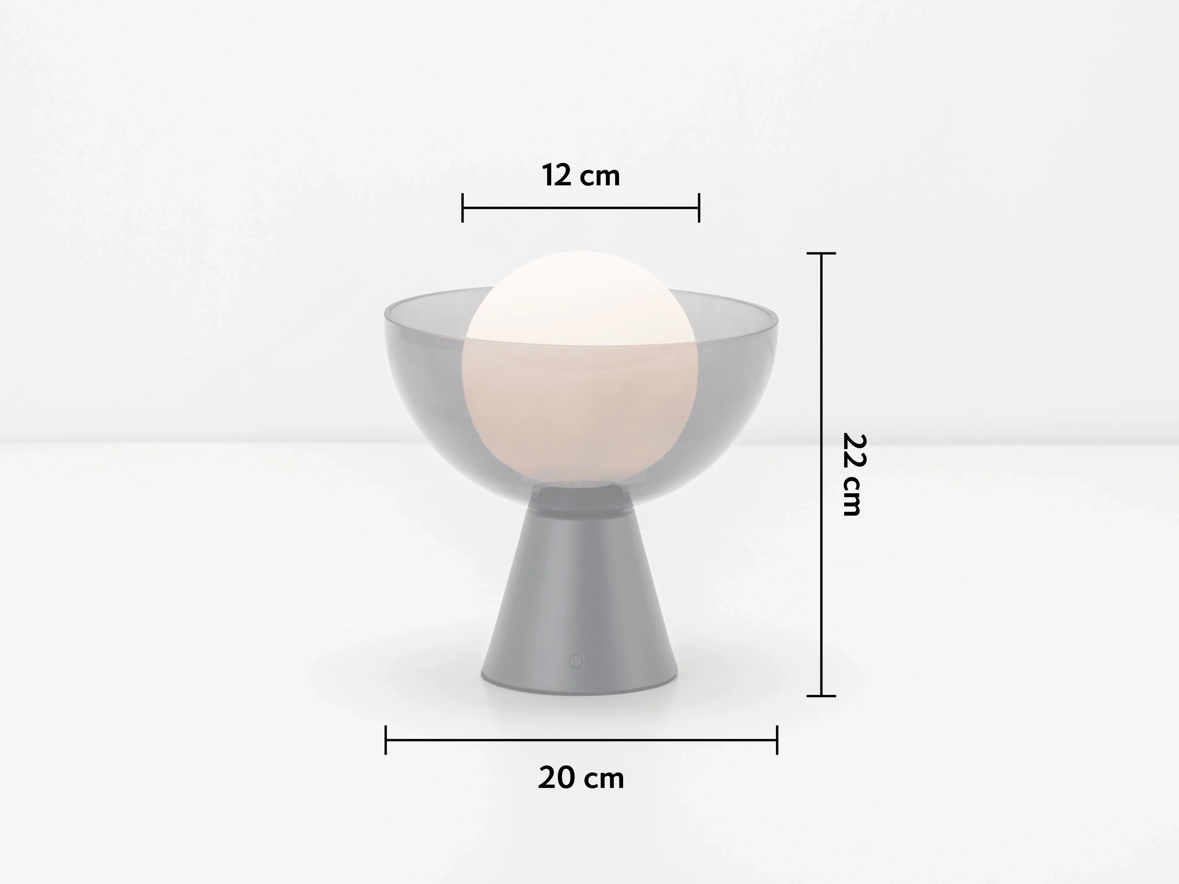 Lampă de masă cu dom gri cărbune