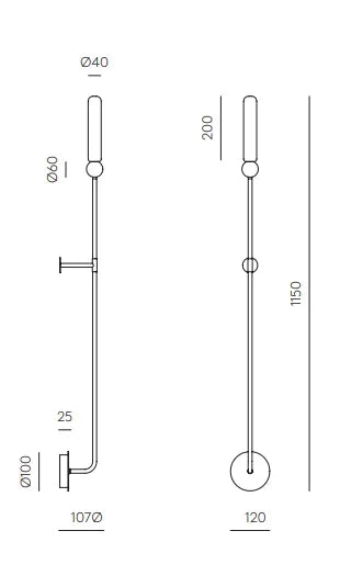 Lampa de perete Delie L - Aromas del Campo
