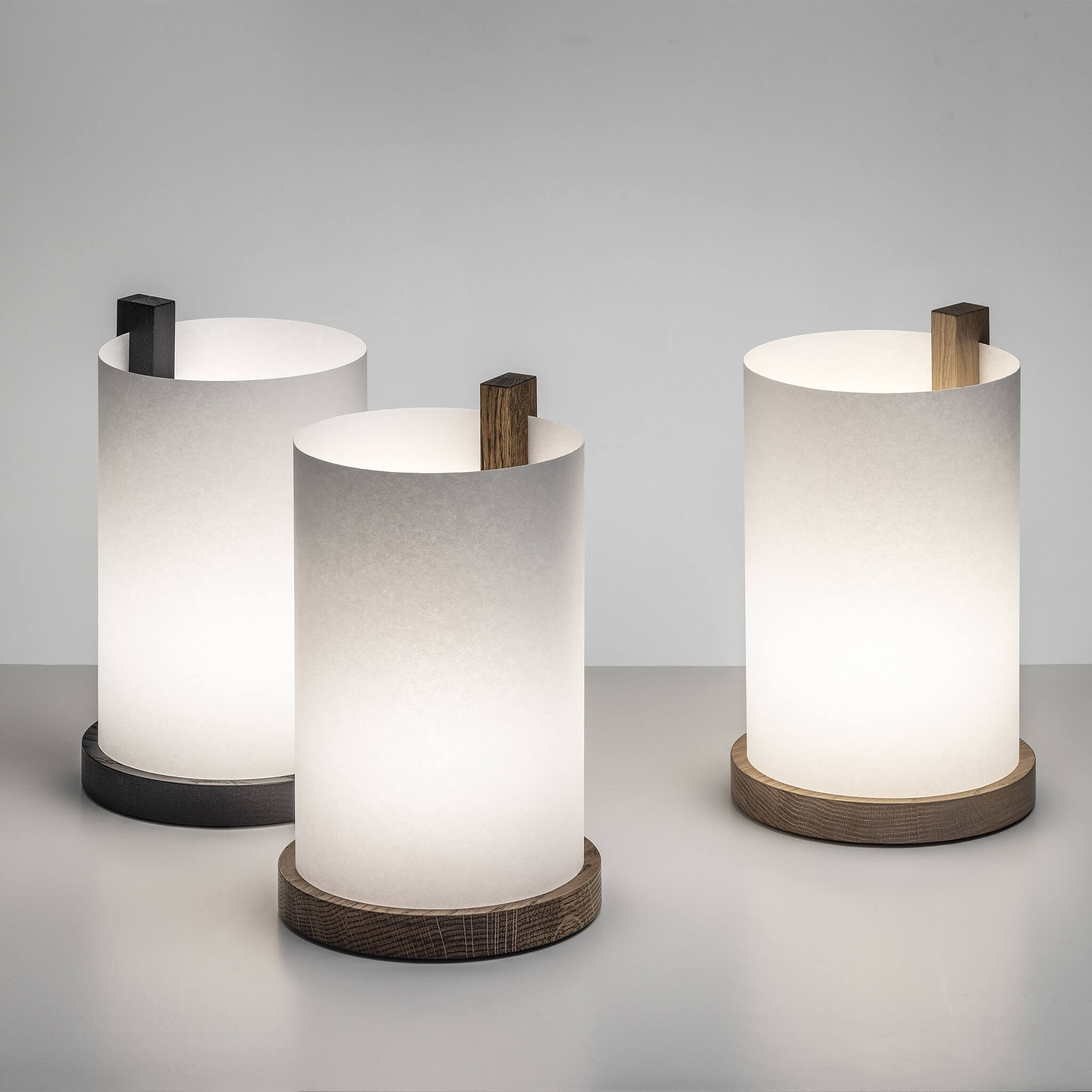Motarasu lampă masă ENSO hârtie washi japoneză, hârtie Negru l18, A18, H29, Ø18 cm 1