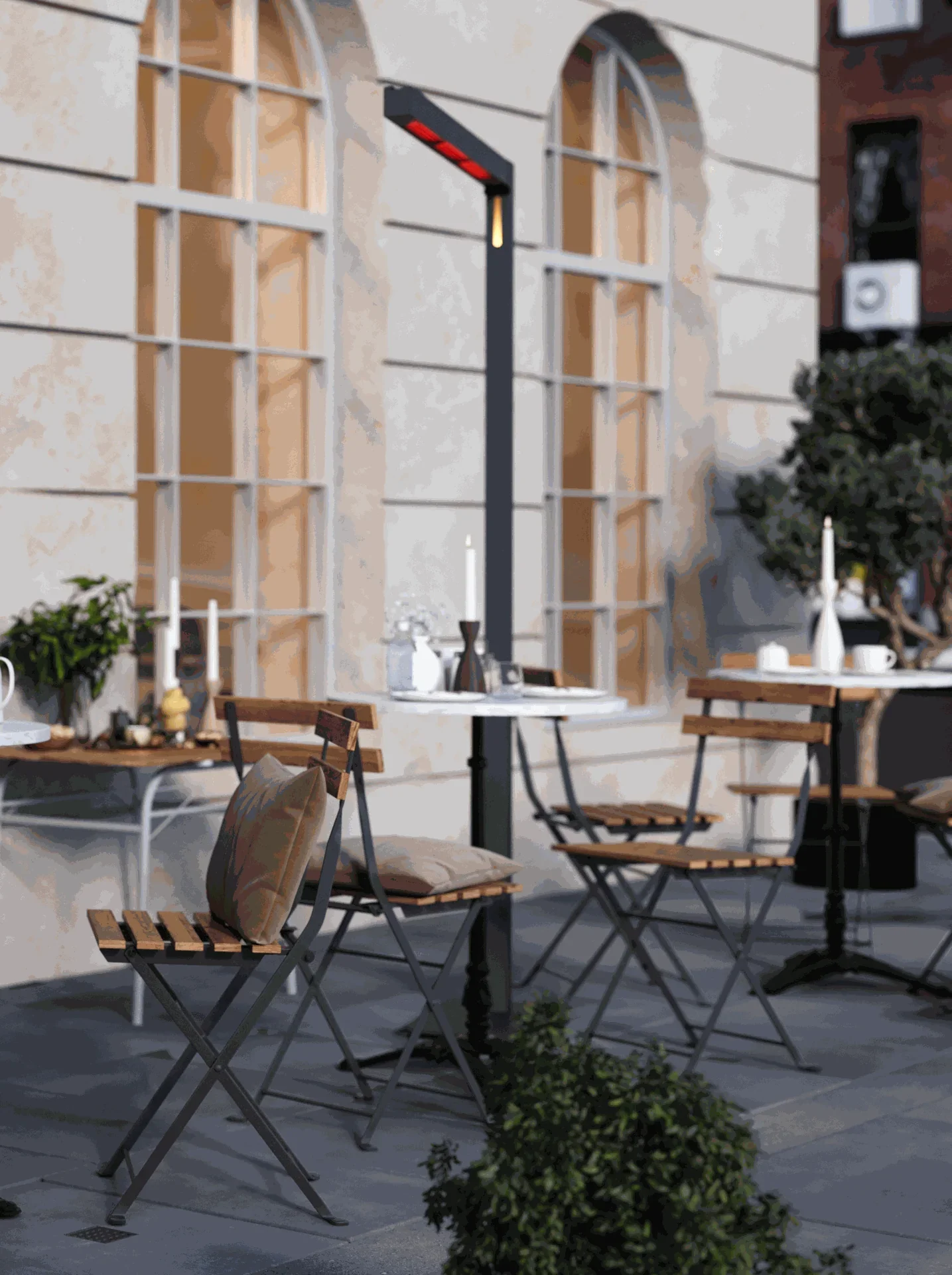 Încălzitor de exterior TWIG, 197 x 107 cm, Midnight – Eleganță portabilă cu lumină și căldură