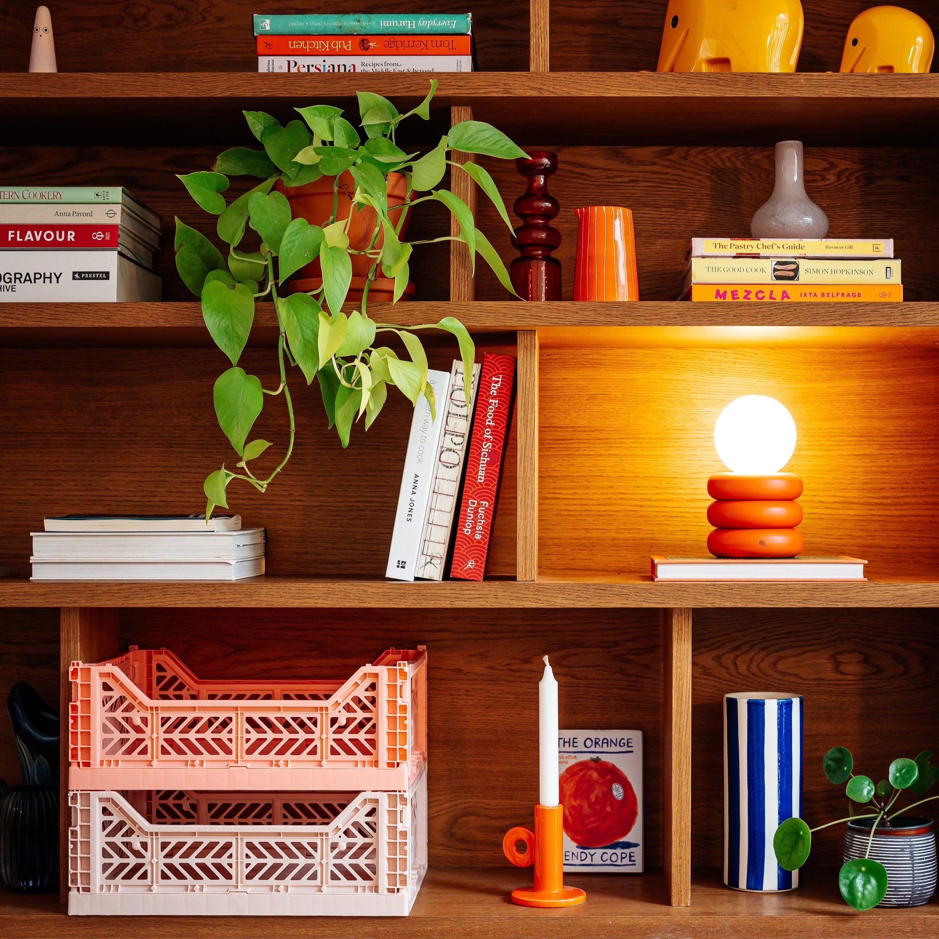 Lampă de masă fără fir cu tub peel portocaliu