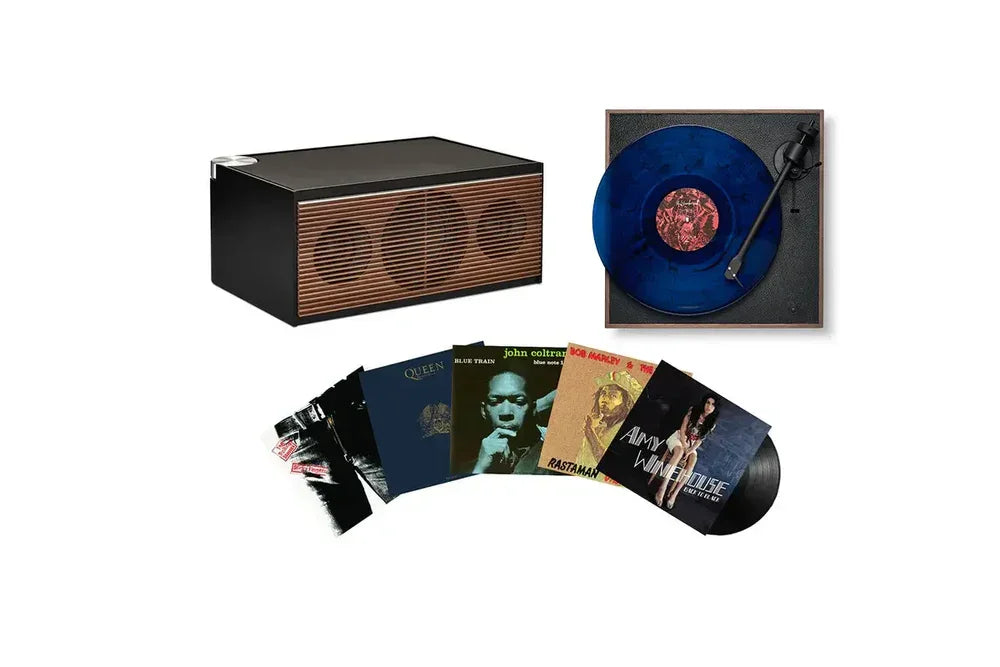 Pachet Audio Supreme: Boxă Hi-Fi PR Link + Placă Turnantă Square CC Walnut + Vinil Cadou