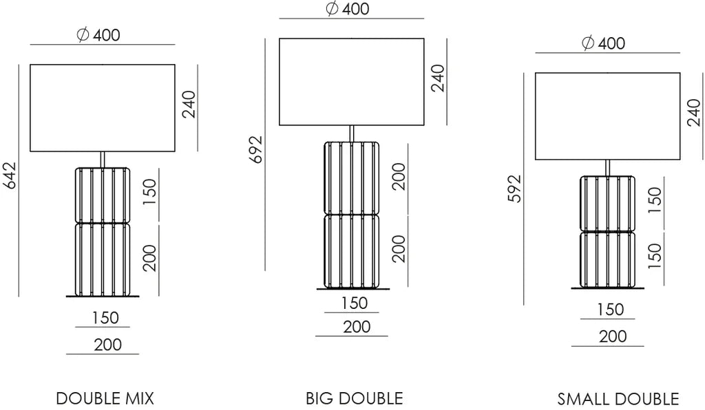 Lampa de masă PIRE Double - Aromas del Campo