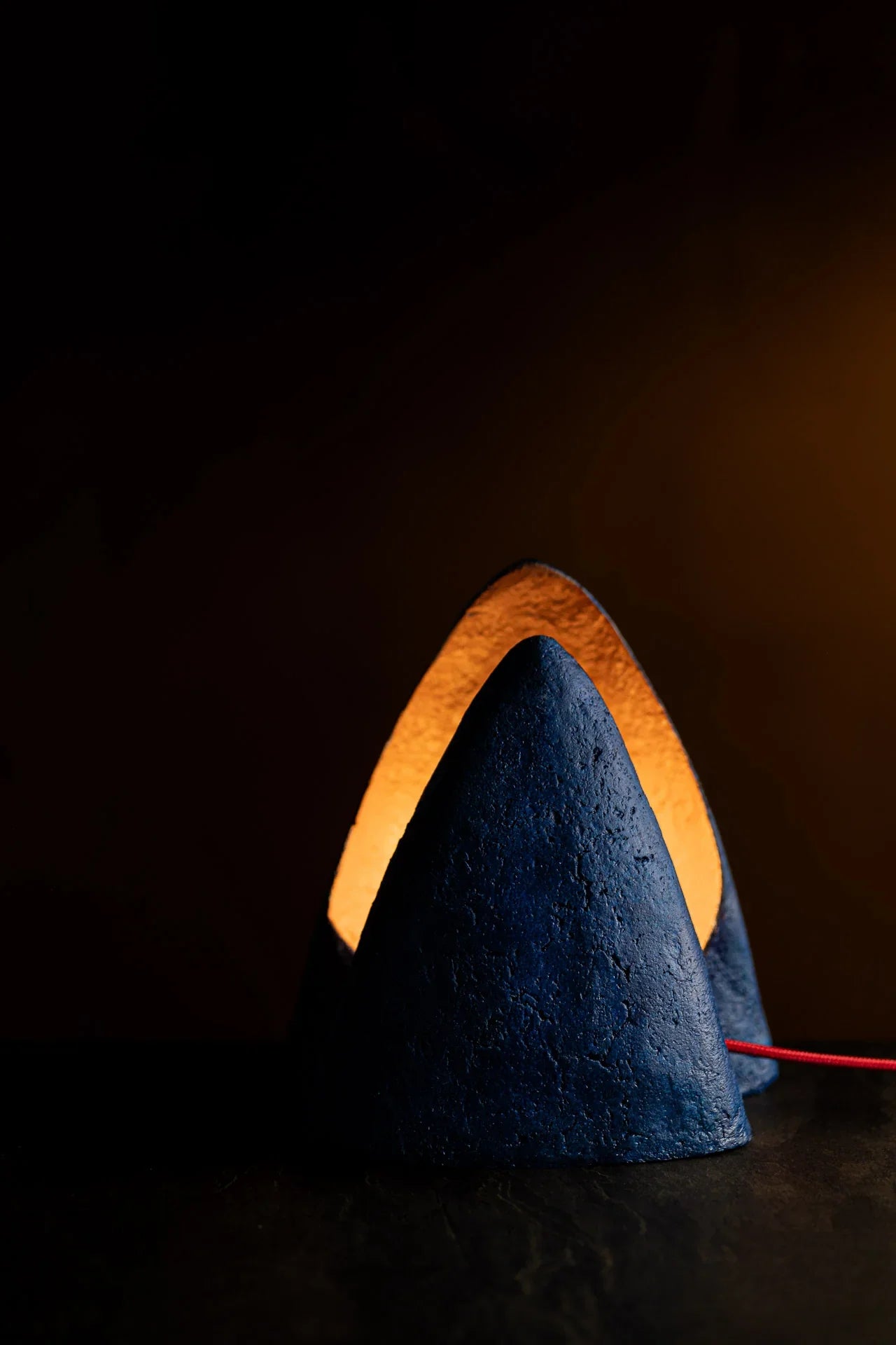 Piska - Obiect artistic din paper mache, iluminat