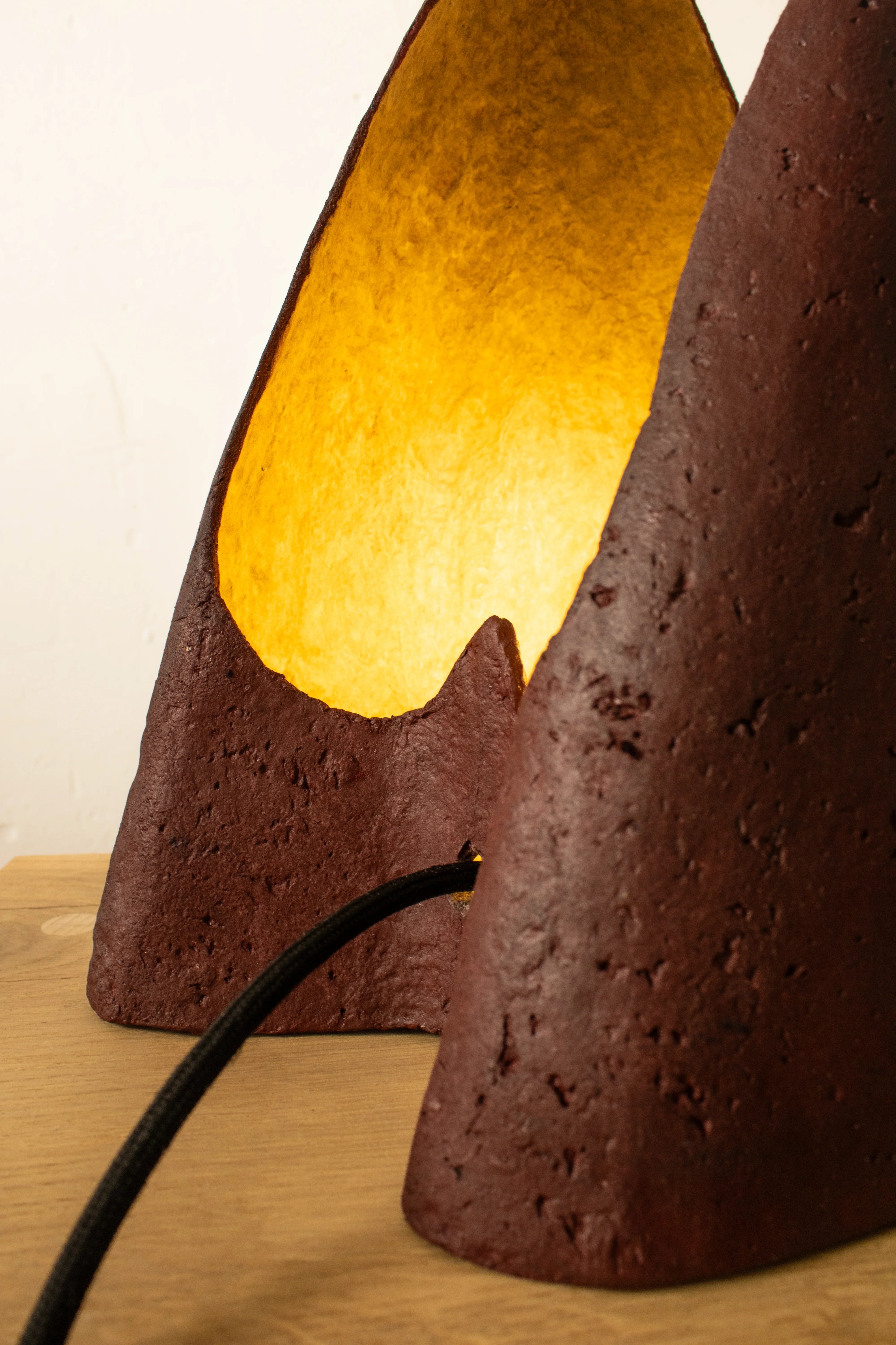 Piska - Obiect artistic din paper mache, iluminat