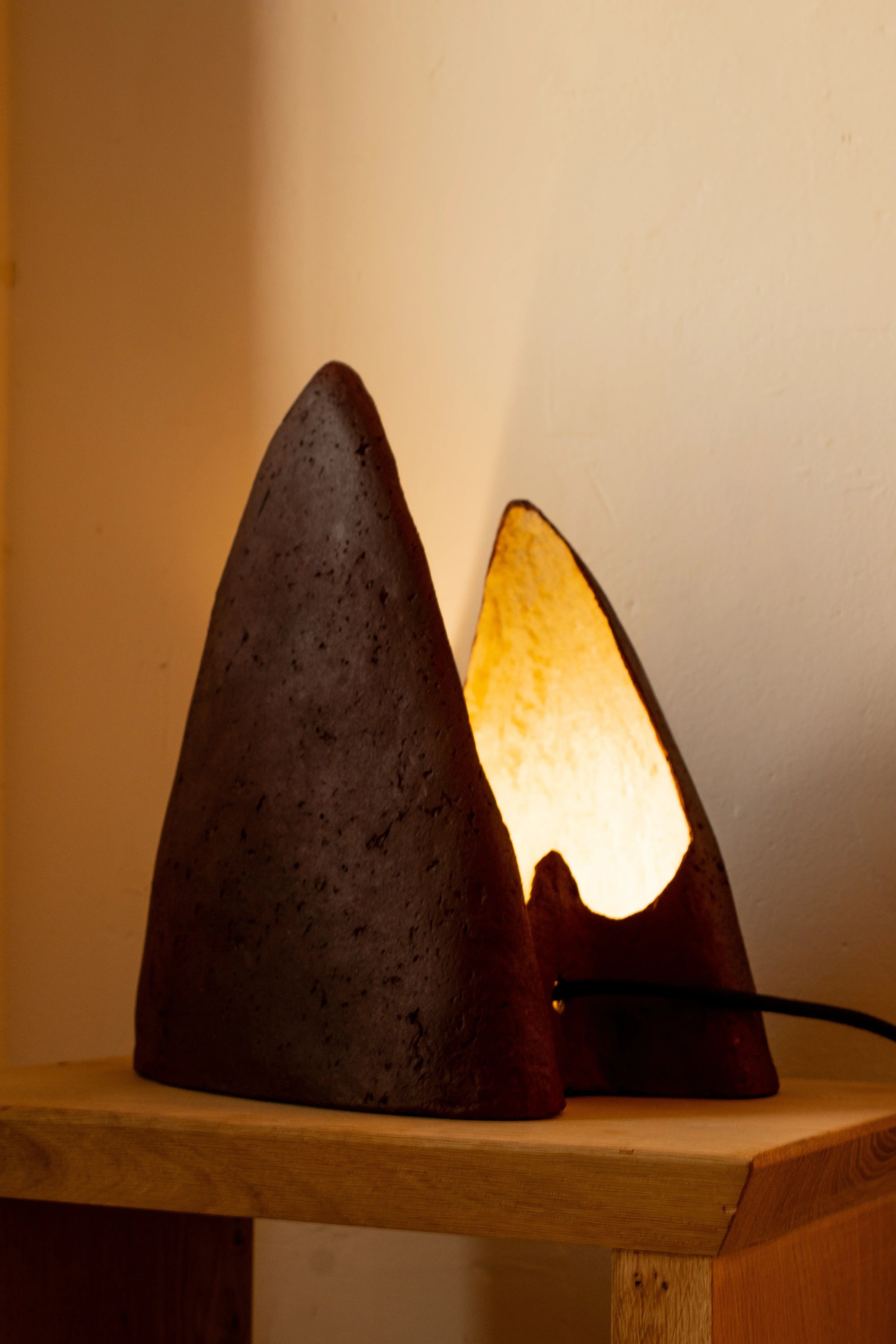 Piska - Obiect artistic din paper mache, iluminat