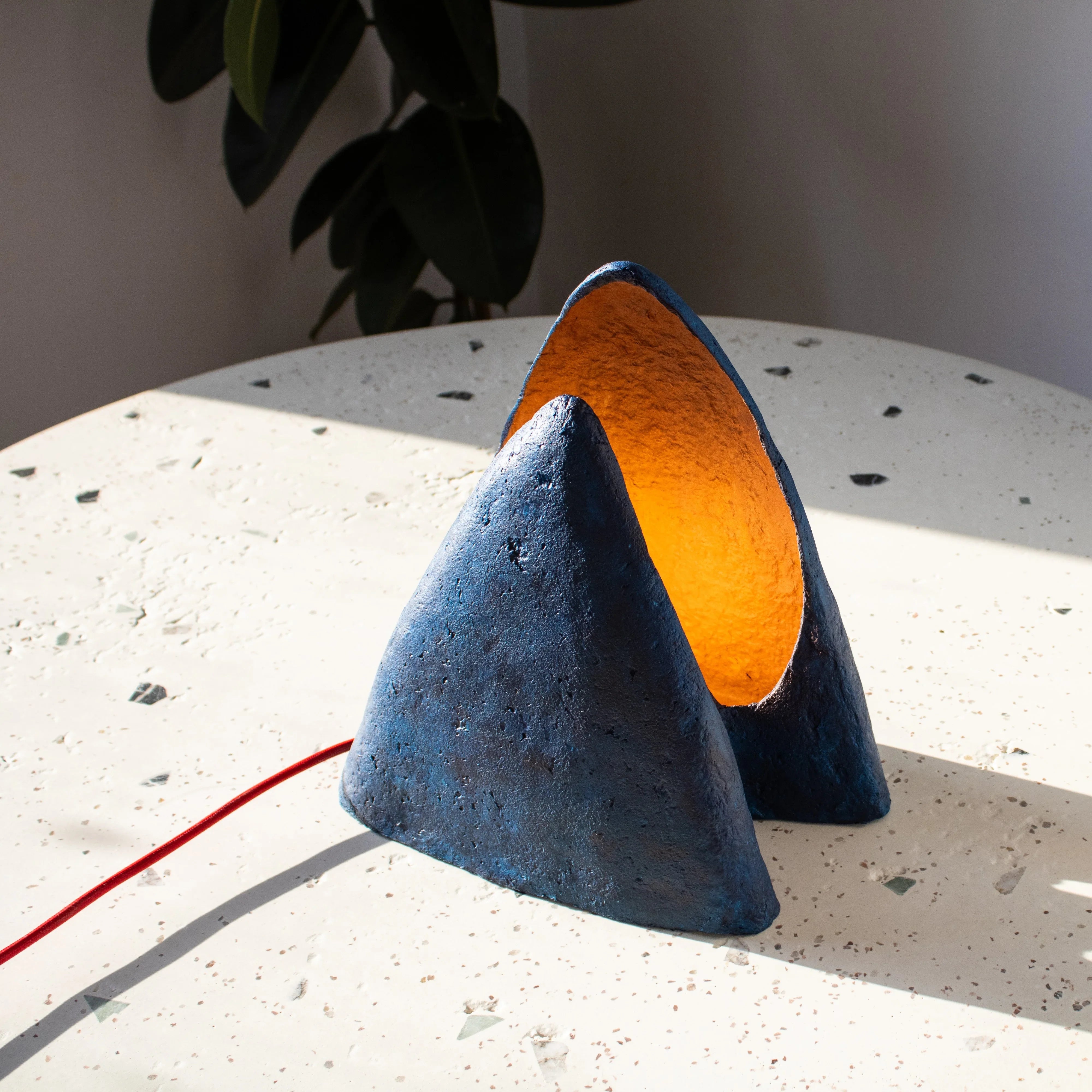 Piska - Obiect artistic din paper mache, iluminat