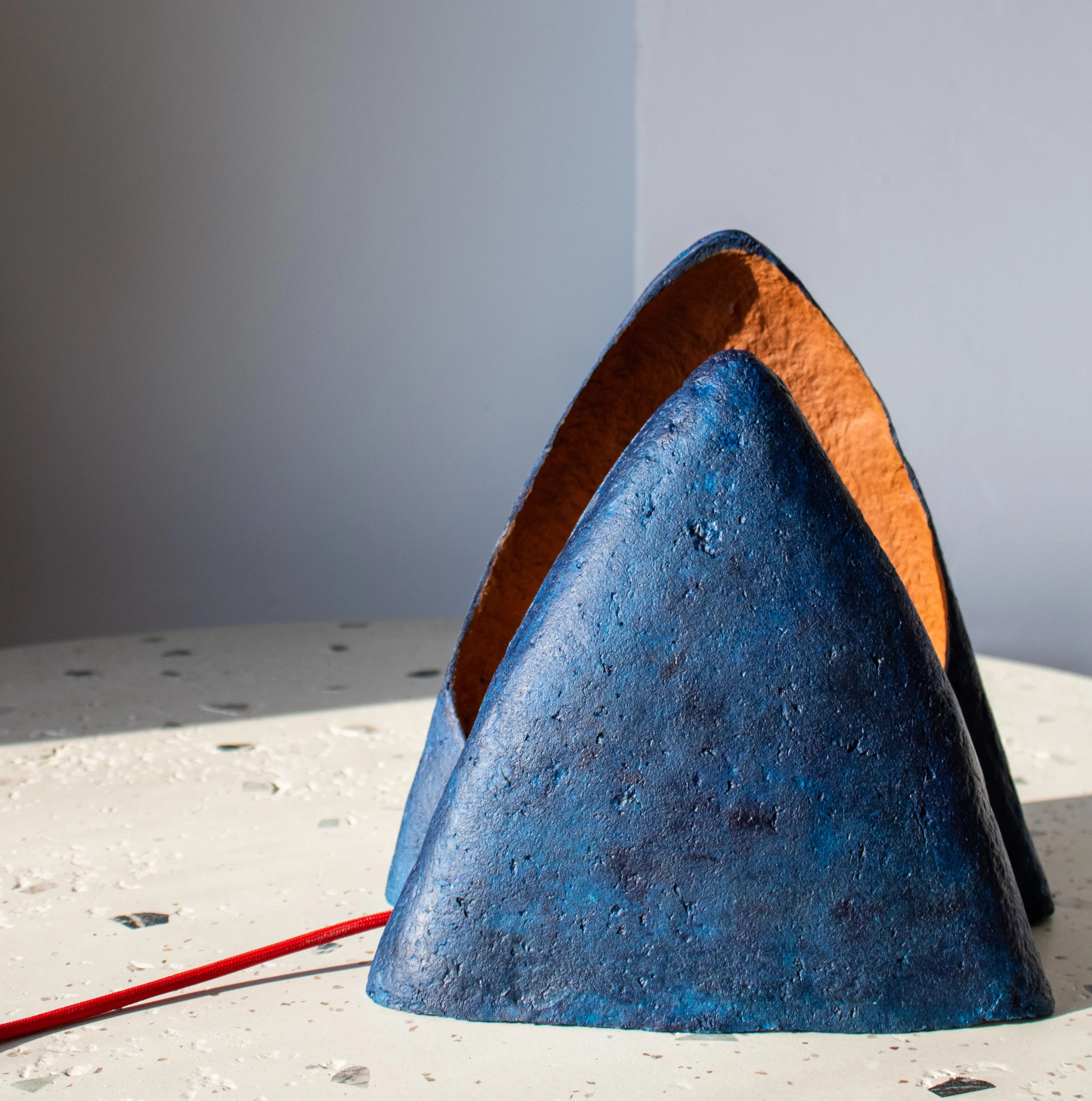 Piska - Obiect artistic din paper mache, iluminat