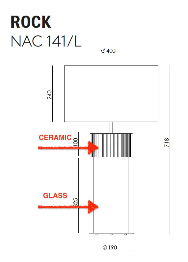 Lampa de masă ROCK L - Aromas del Campo