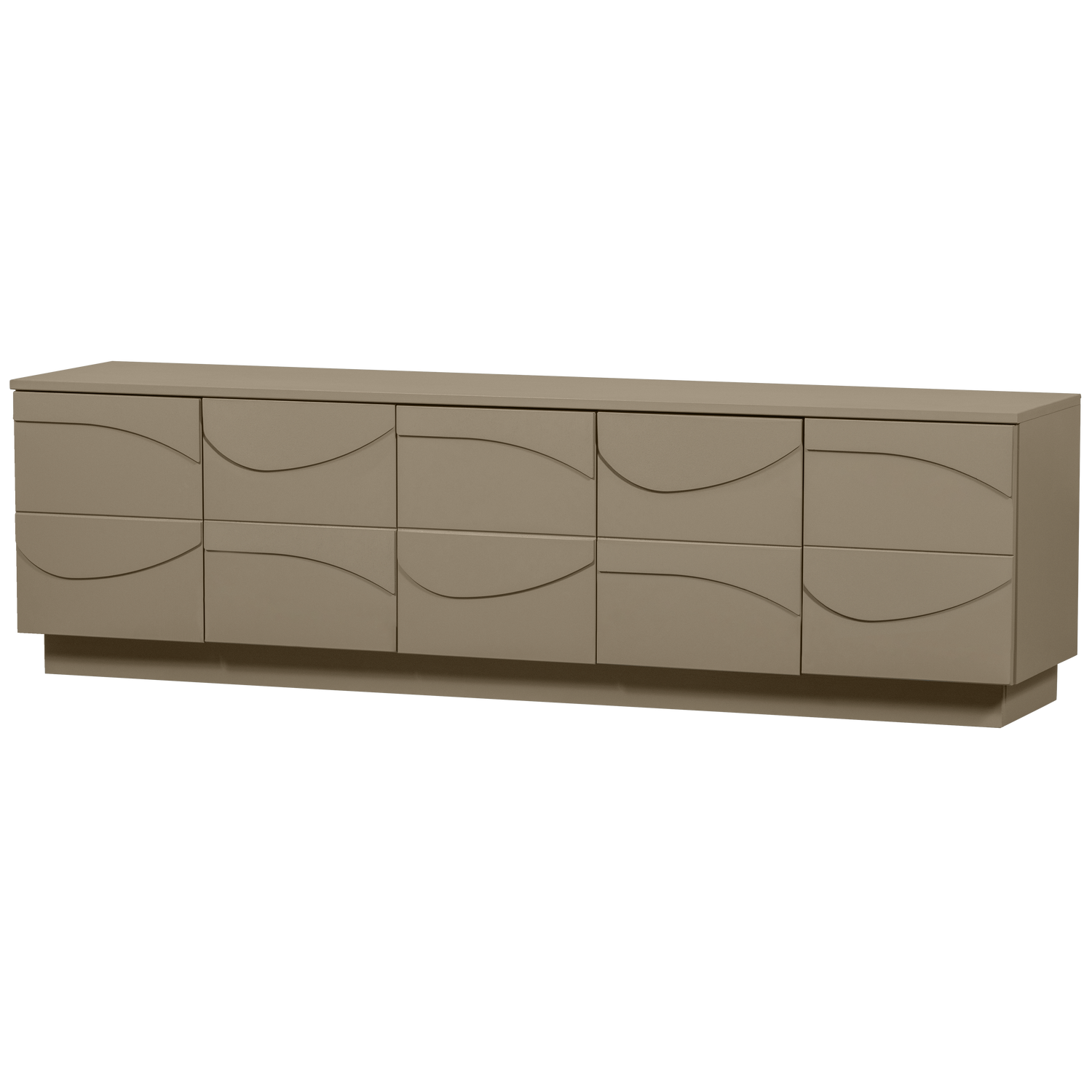 WOOOD mobila TV TEO | Pin | Mud | 52x180x40 cm