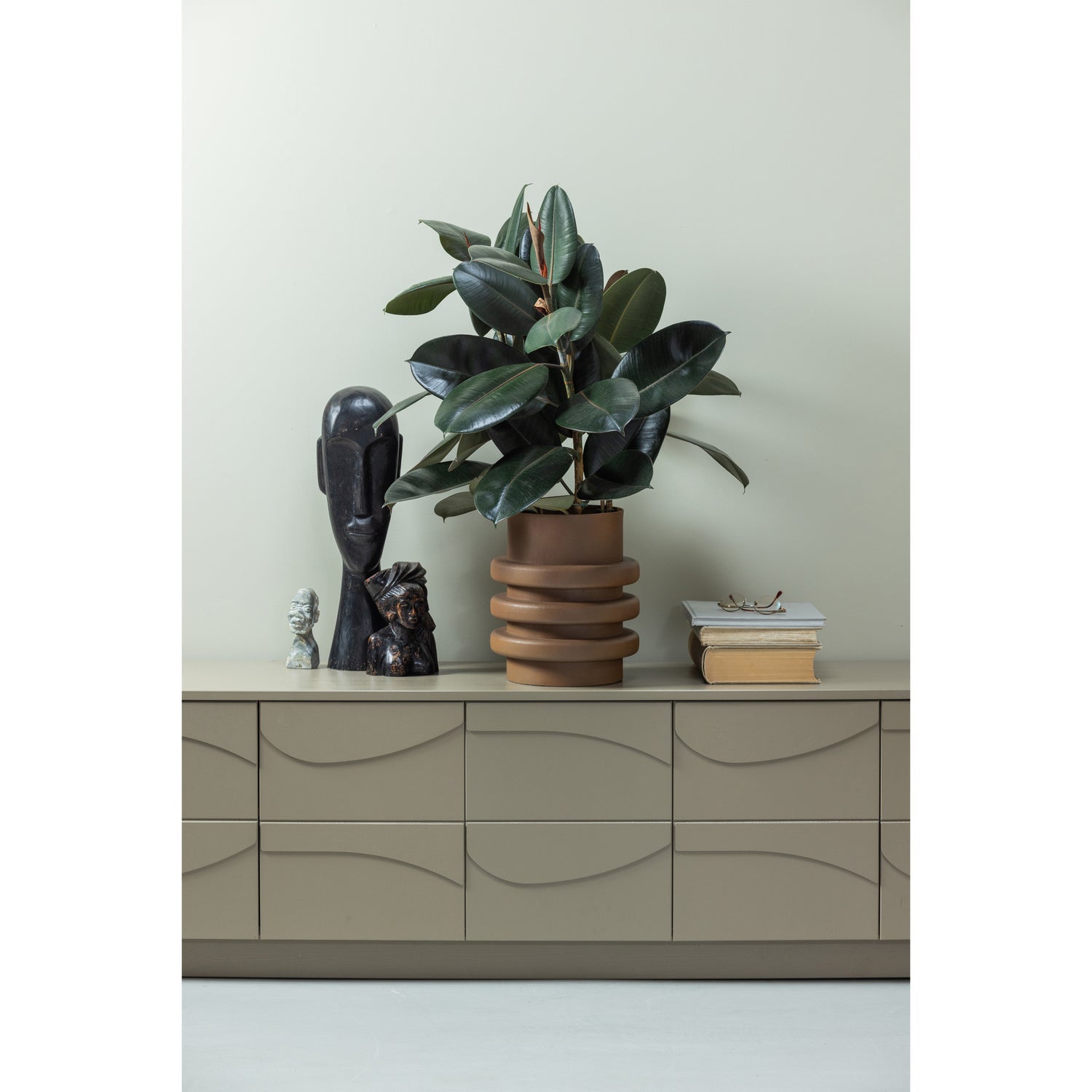 WOOOD mobila TV TEO | Pin | Mud | 52x180x40 cm