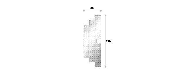 ANCADRAMENT DECORATIV FEREASTRA NA113 110X35X2000 - PARIS14A.RO