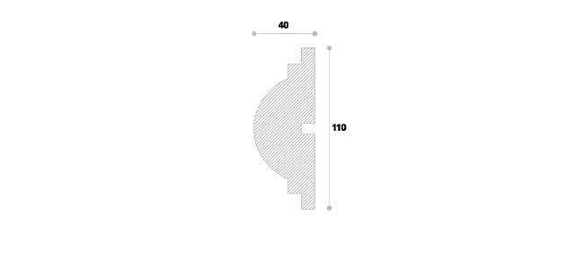 ANCADRAMENT DECORATIV FEREASTRA NA114 110X40X2000 - PARIS14A.RO