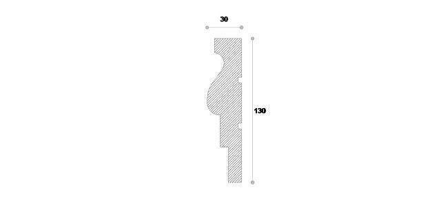 ANCADRAMENT DECORATIV FEREASTRA NA119 130x30x1250 - PARIS14A.RO