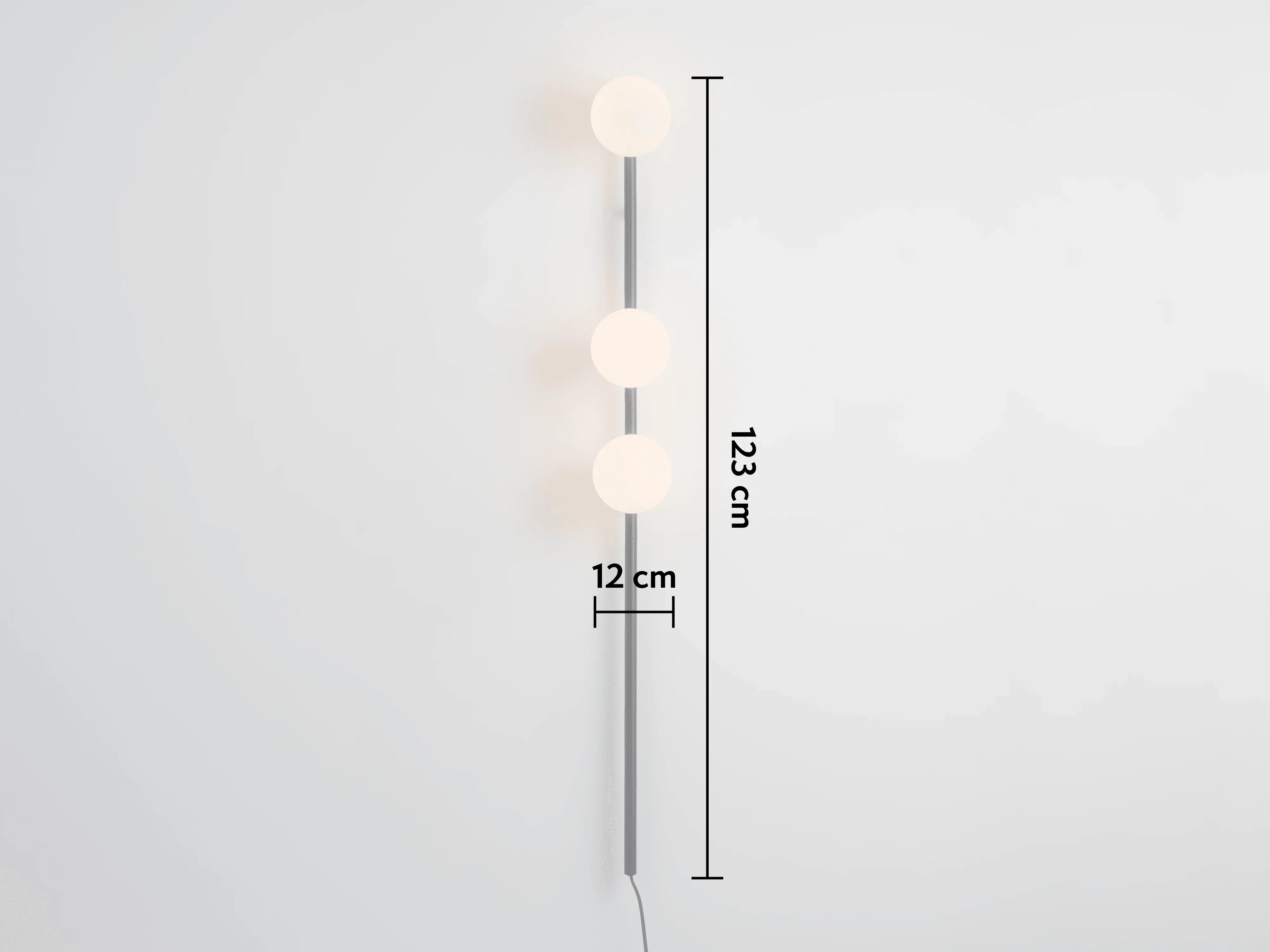 Aplic de perete cu bilă opal bar gri cărbune - PARIS14A.RO