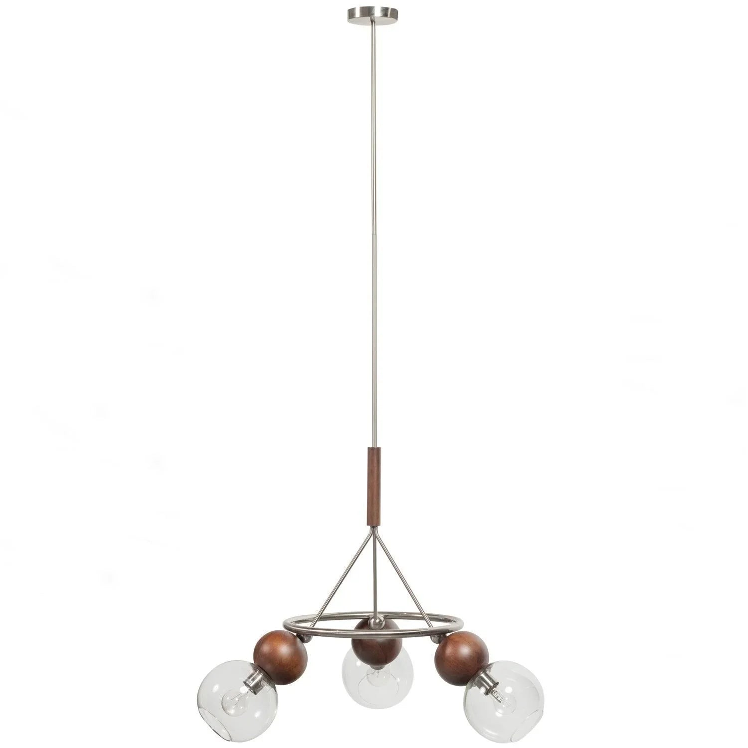 BABBLE HANGING LAMP 3 BULBS GLASS WALNUT - PARIS14A.RO
