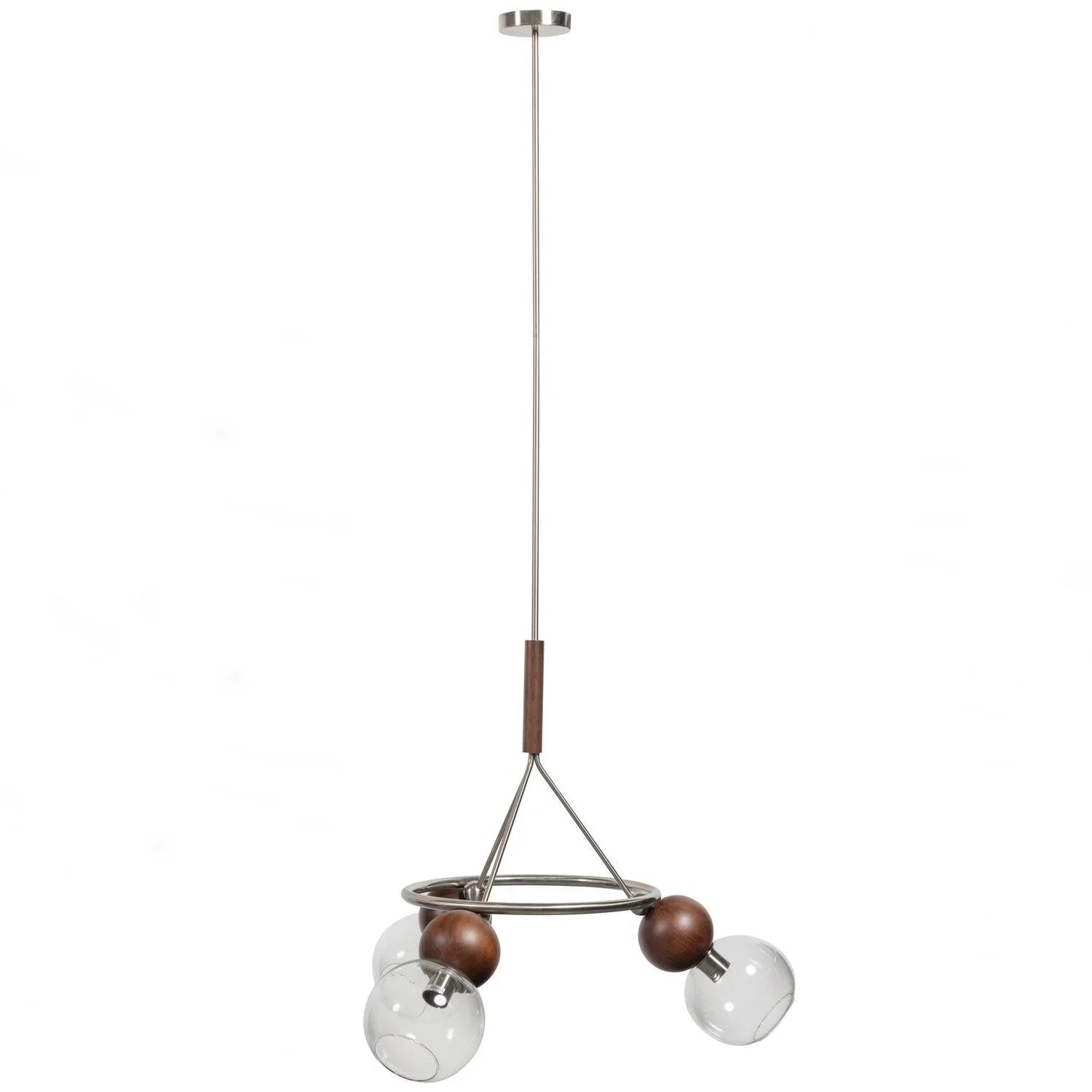 BABBLE HANGING LAMP 3 BULBS GLASS WALNUT - PARIS14A.RO