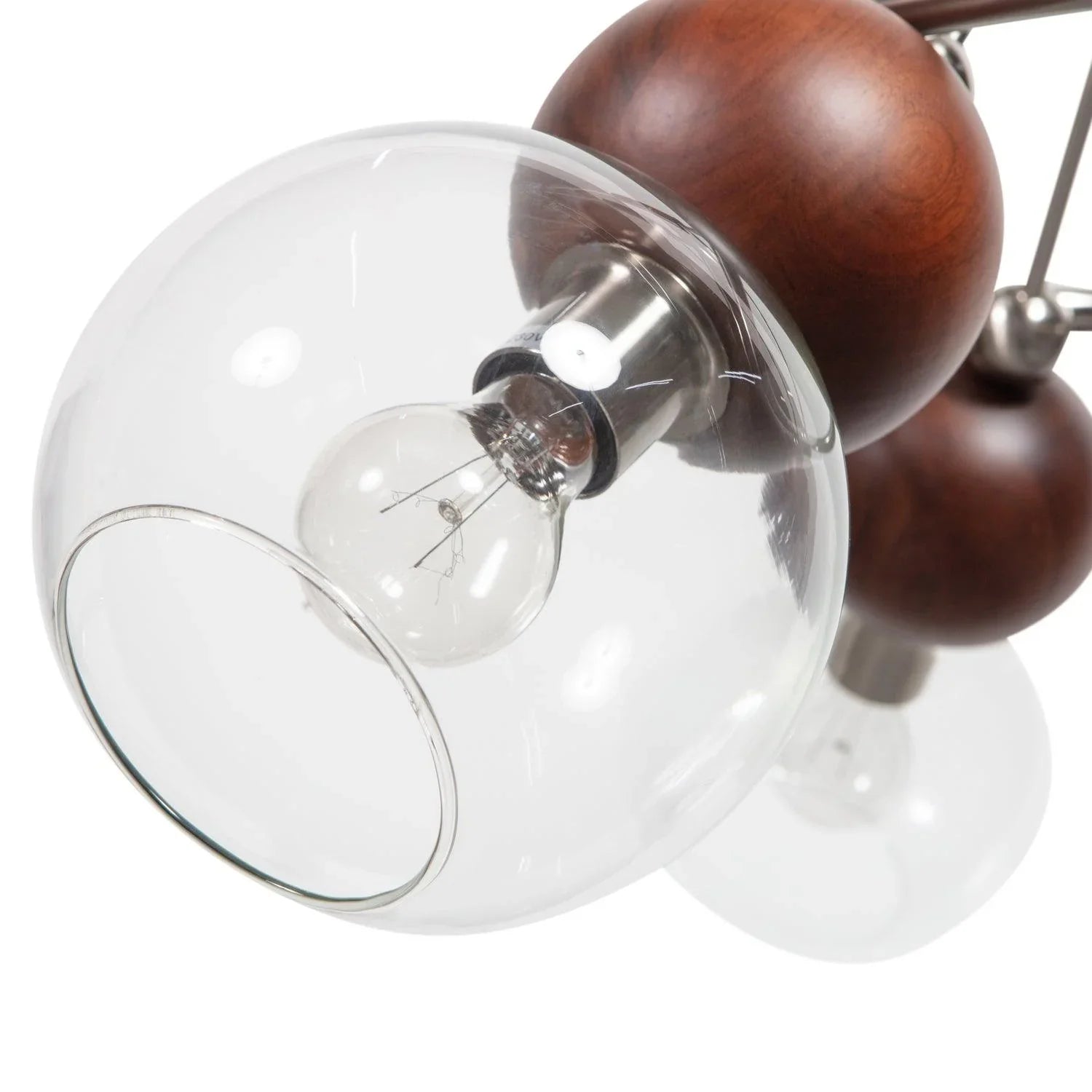 BABBLE HANGING LAMP 3 BULBS GLASS WALNUT - PARIS14A.RO