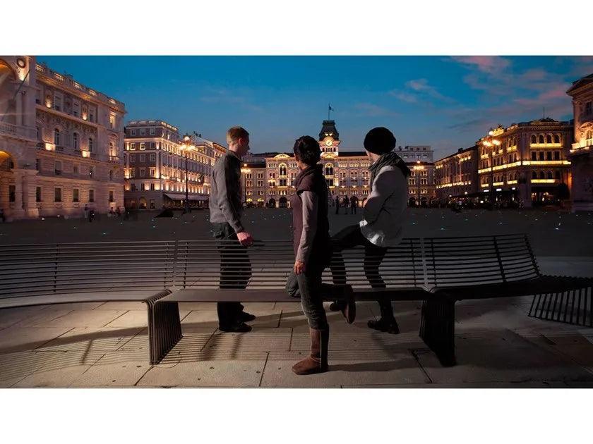 Banca Concava curbata cu spatar - URBANTIME by Diemmebi - PARIS14A.RO