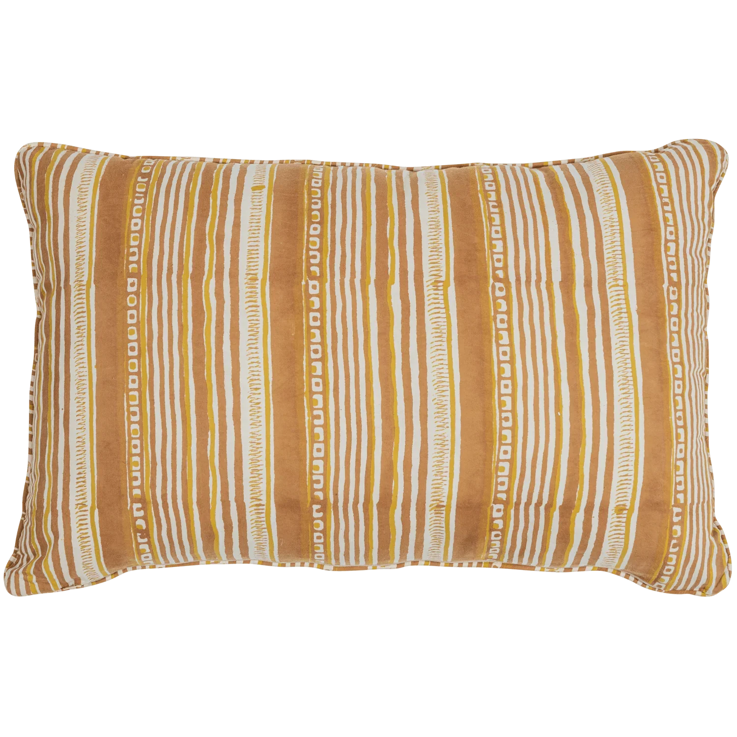 BANDING CUSHION WITH PRINT BROWN 40x60CM - PARIS14A.RO