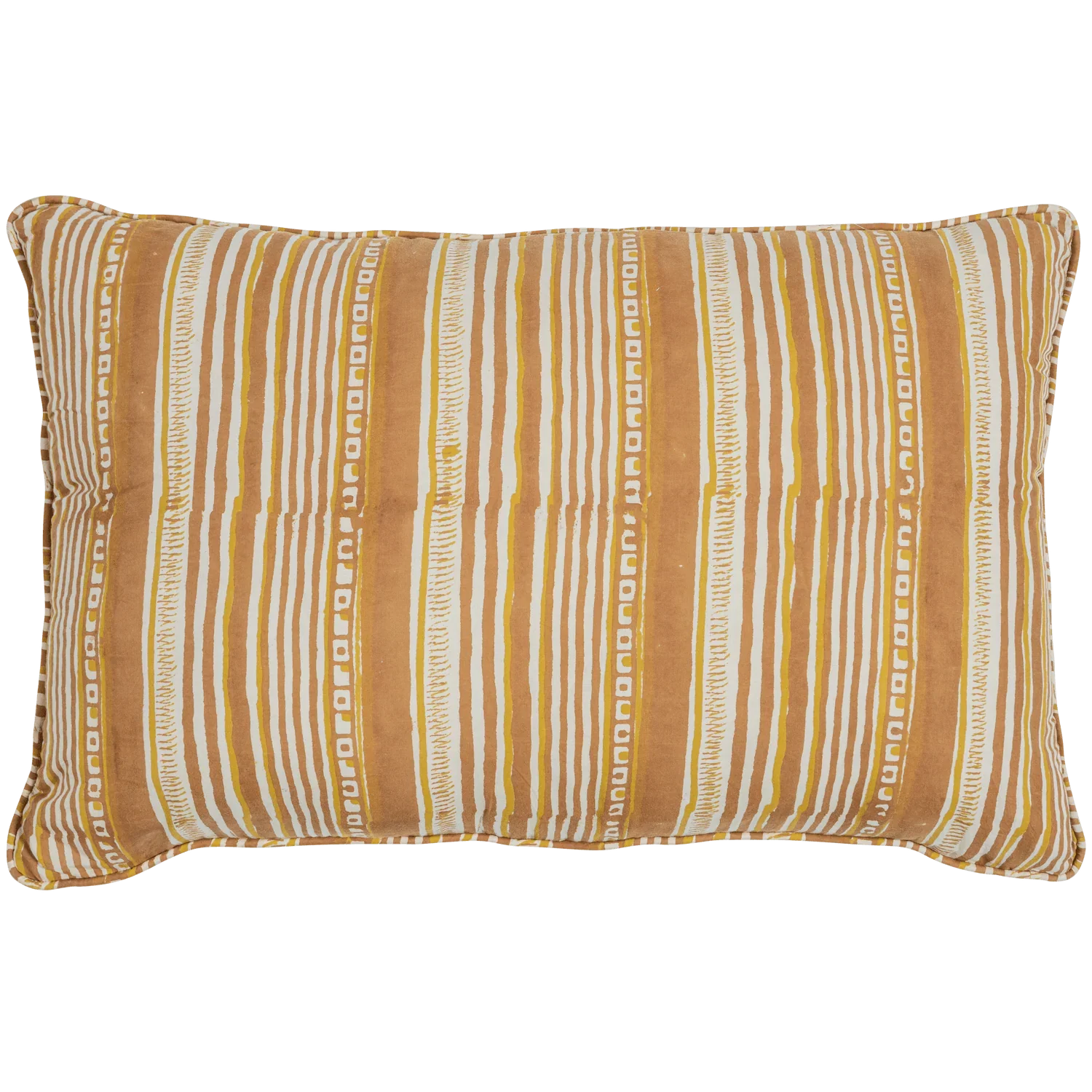 BANDING CUSHION WITH PRINT BROWN 40x60CM - PARIS14A.RO