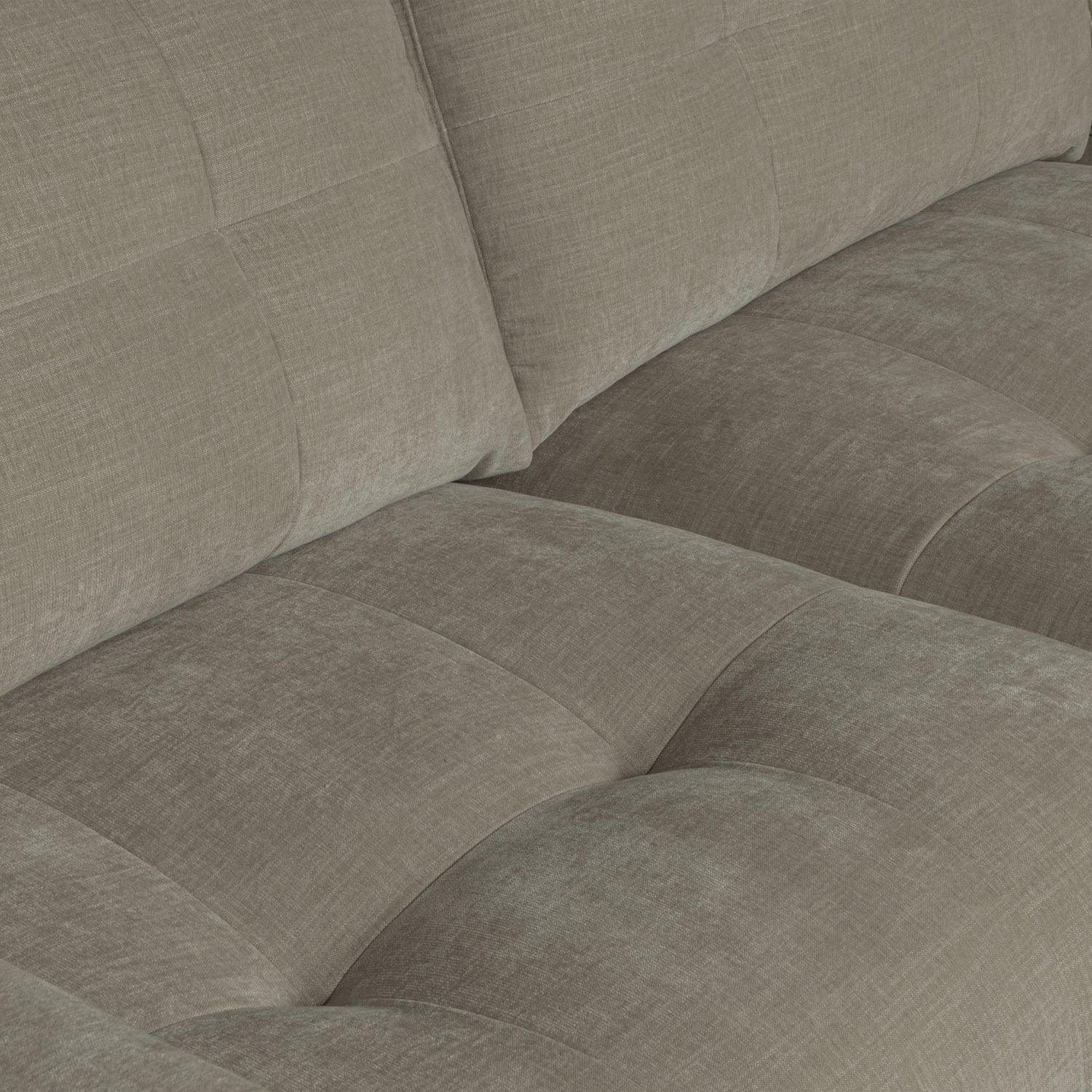 BAR CHAISE LONGUE WOVEN FABRIC RIGHT WARM GREY - PARIS14A.RO