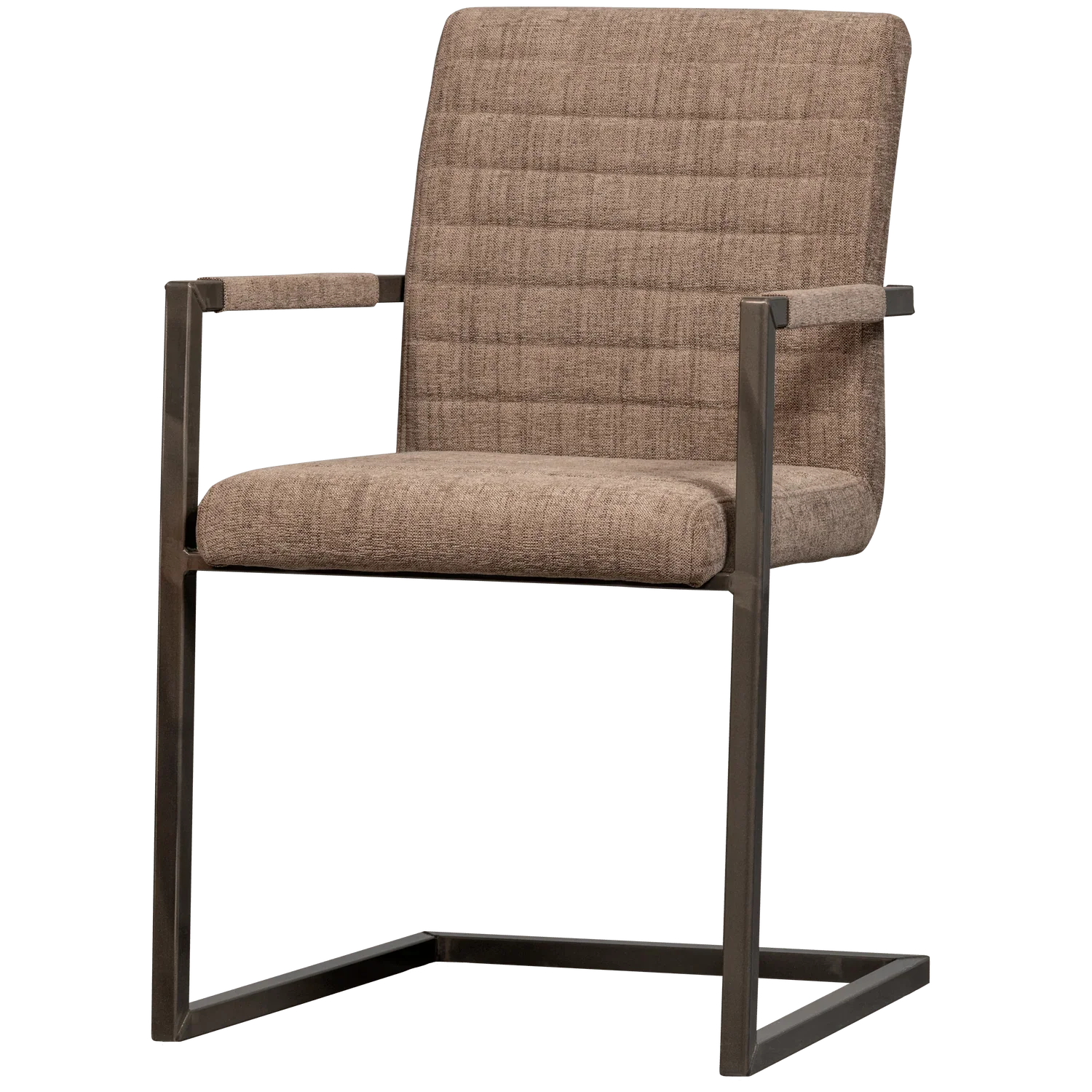 BAS DINING CHAIR WOVEN FABRIC BROWN MELANGE - PARIS14A.RO