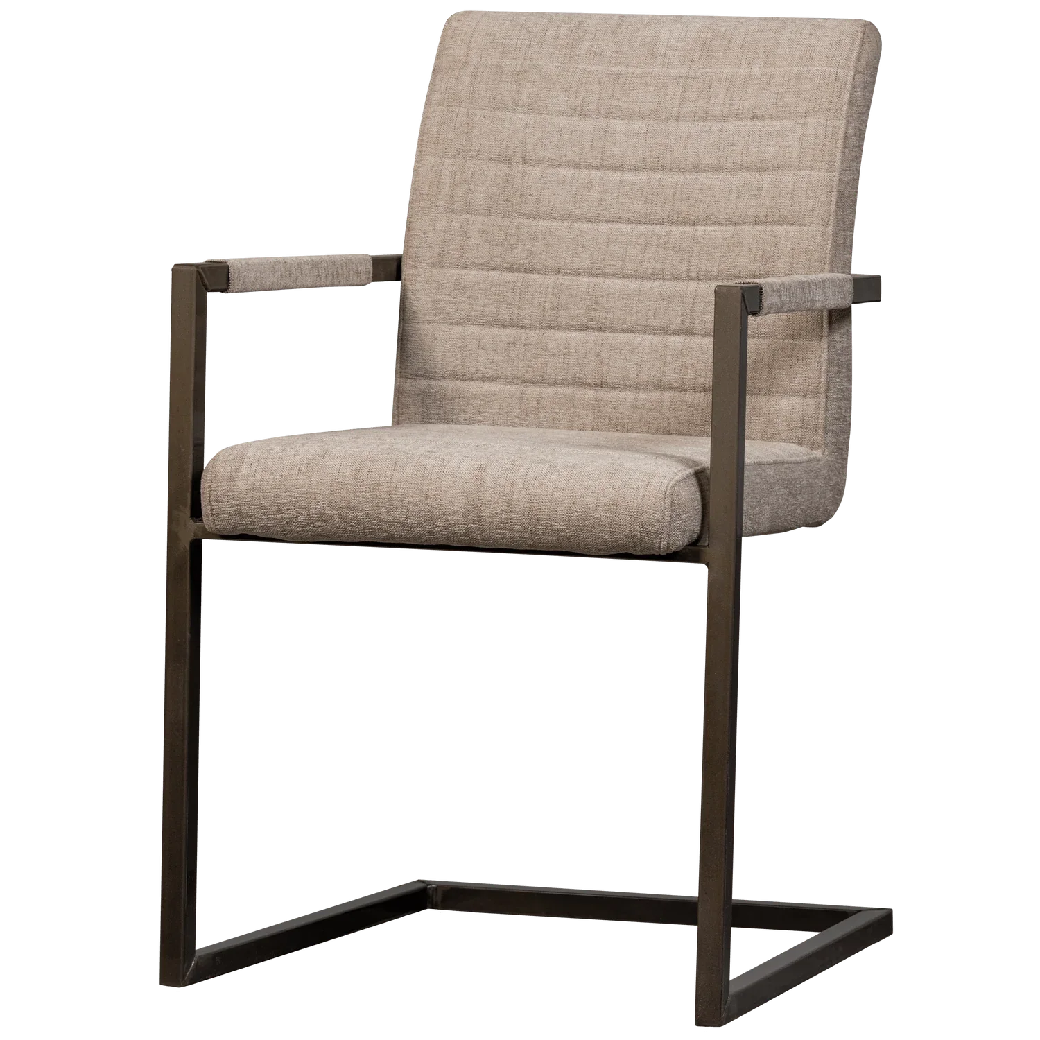 BAS DINING CHAIR WOVEN FABRIC SAND MELANGE - PARIS14A.RO