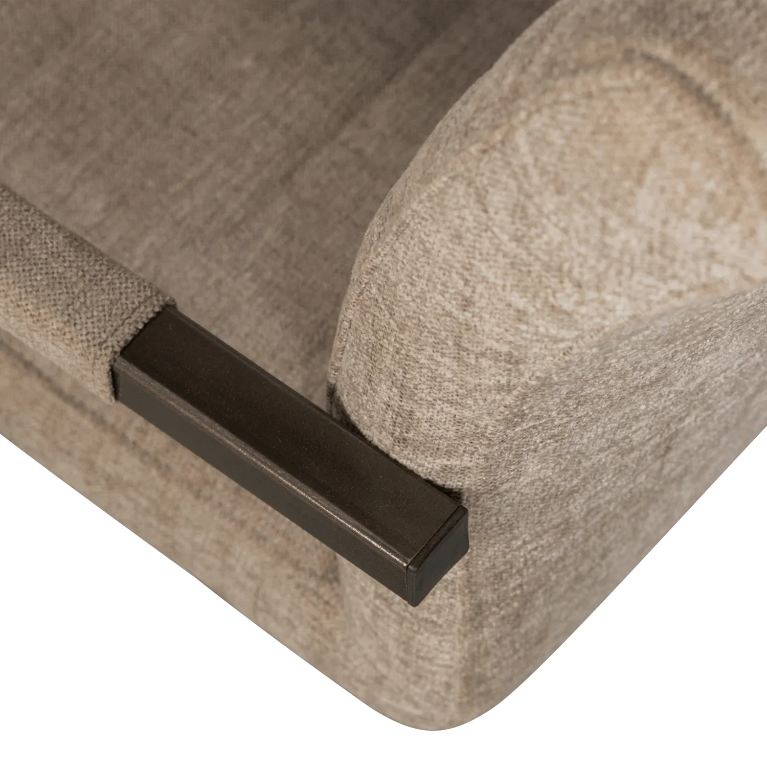 BAS DINING CHAIR WOVEN FABRIC SAND MELANGE - PARIS14A.RO