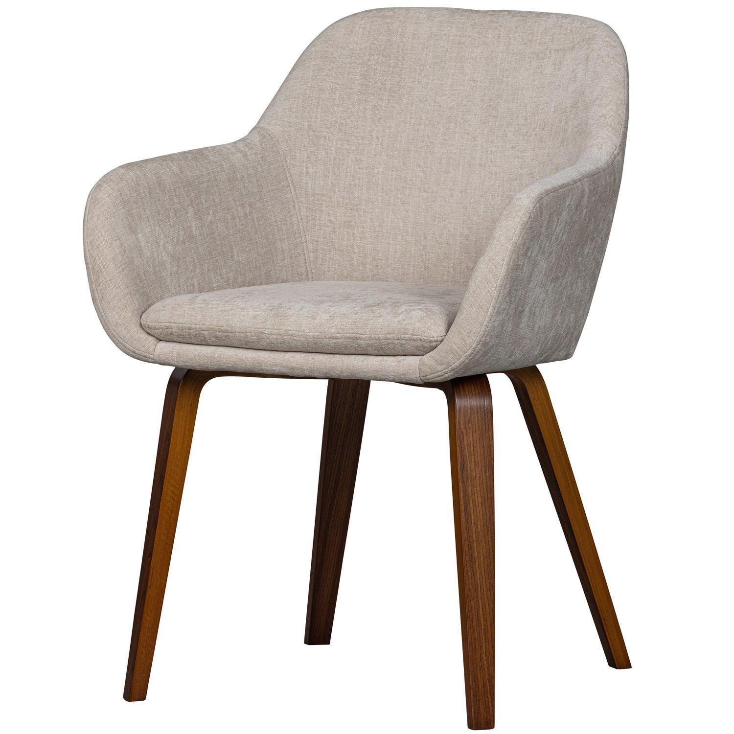 BASE DINING CHAIR VELVET MELANGE SAND - PARIS14A.RO