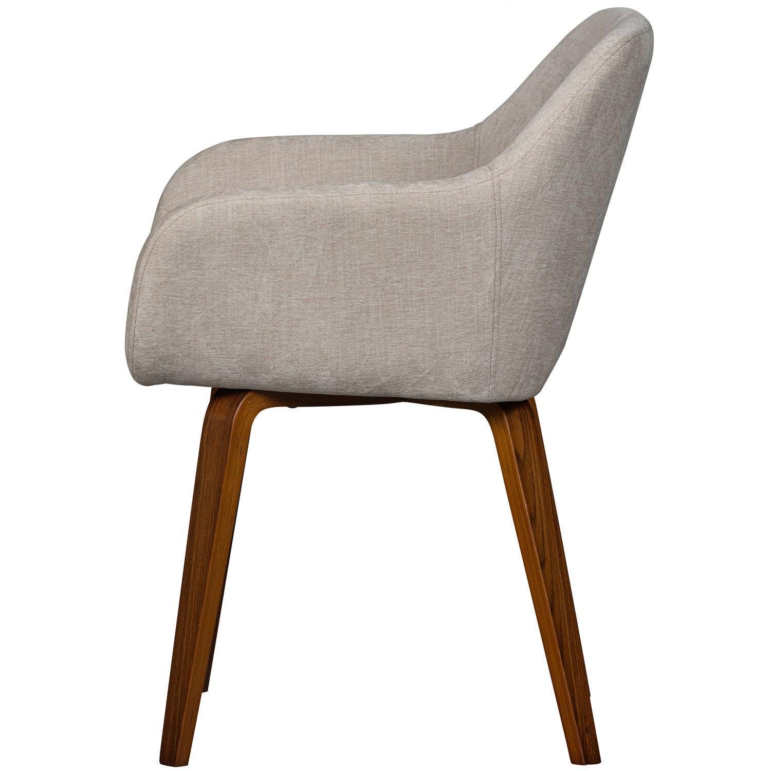 BASE DINING CHAIR VELVET MELANGE SAND - PARIS14A.RO