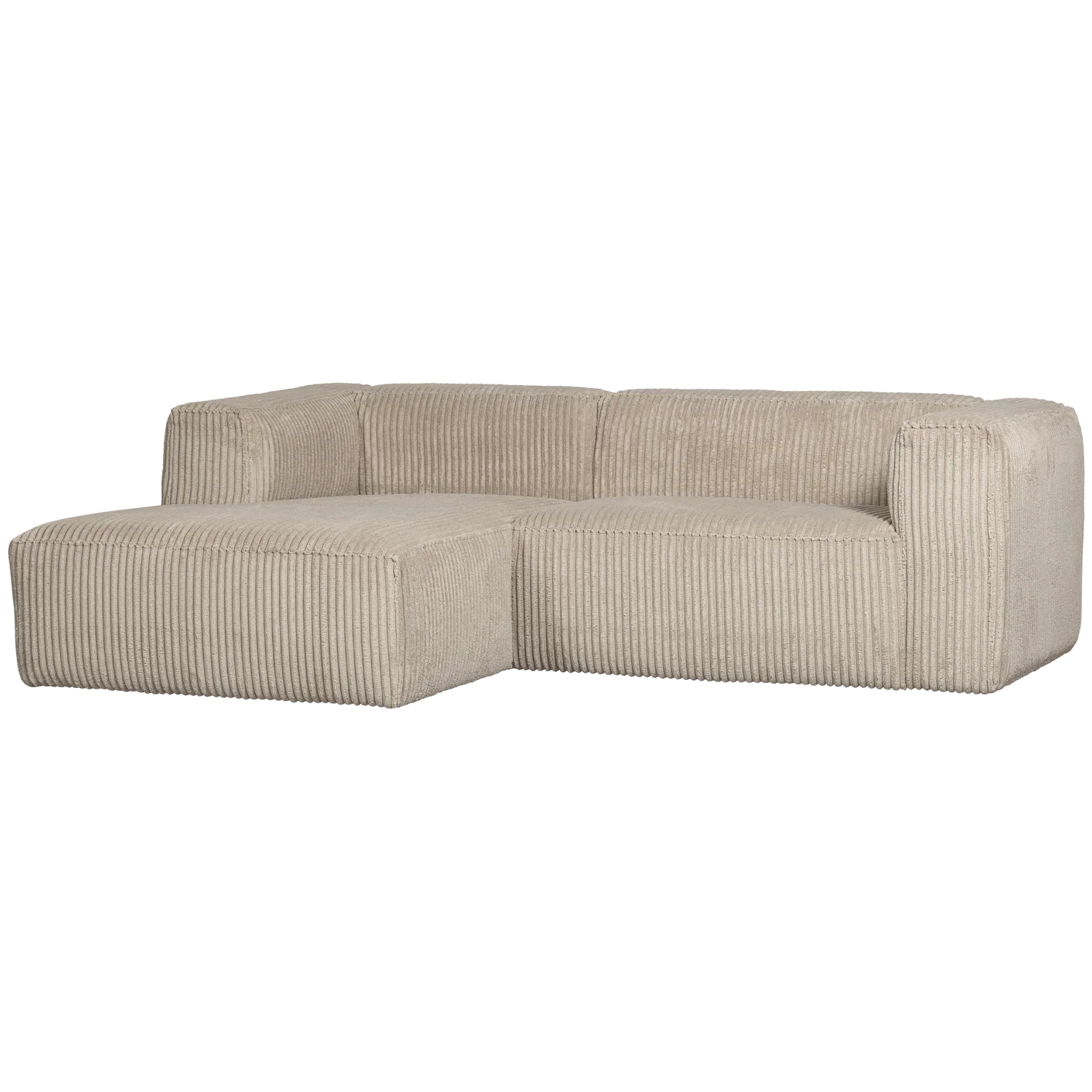 BEAN CHAISE LONGUE LEFT HEFTY RIBCORD TRAVERTIN - PARIS14A.RO