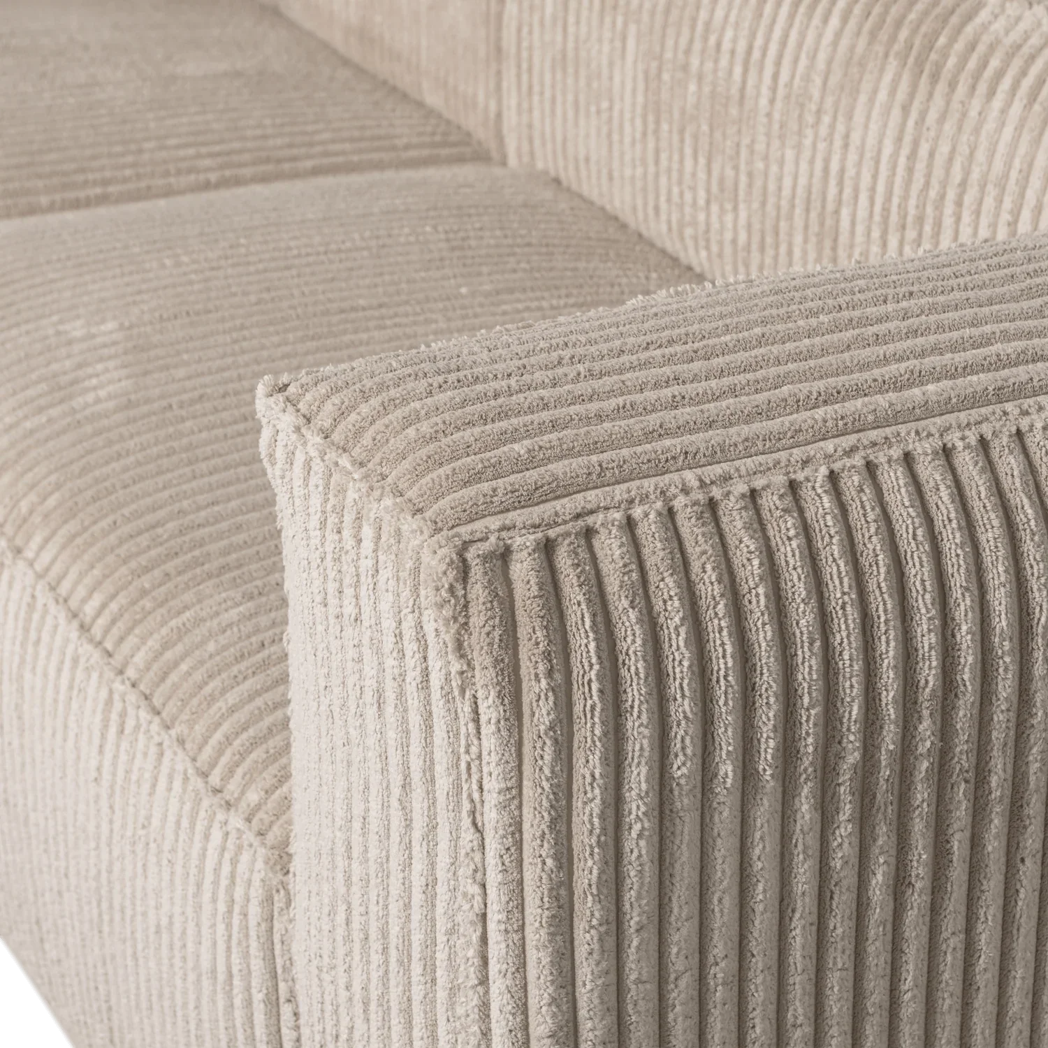 BEAN CHAISE LONGUE LEFT HEFTY RIBCORD TRAVERTIN - PARIS14A.RO