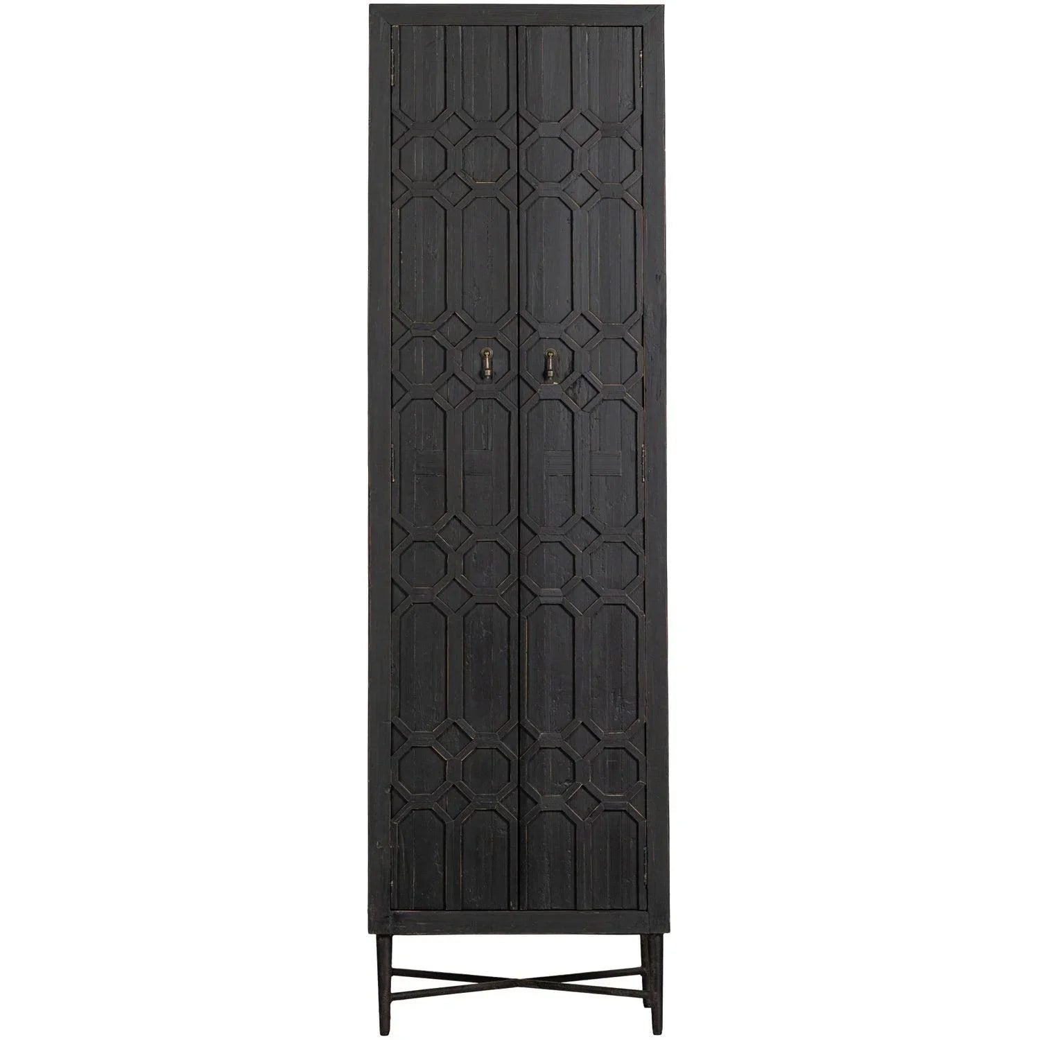 BEQUEST HIGH CABINET WOOD BLACK - PARIS14A.RO