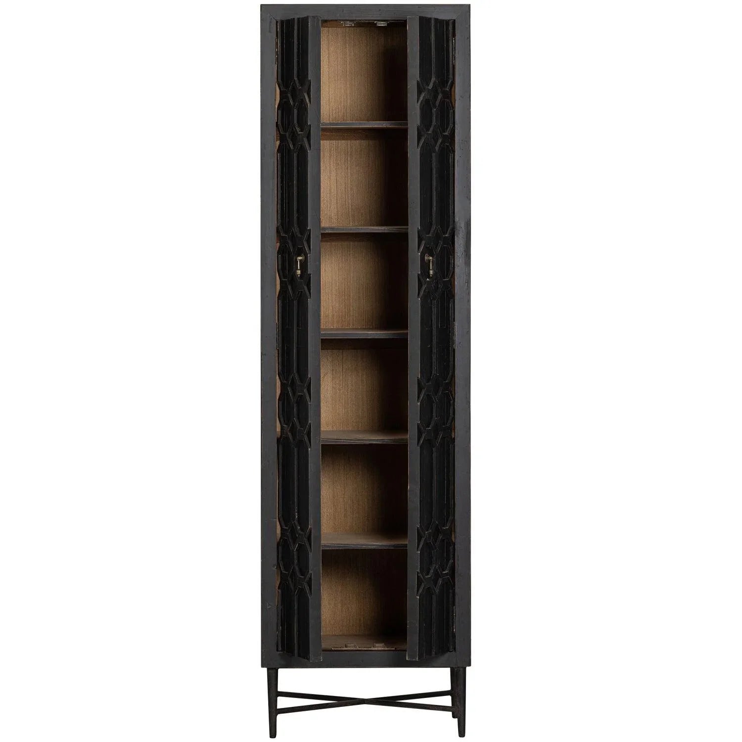 BEQUEST HIGH CABINET WOOD BLACK - PARIS14A.RO