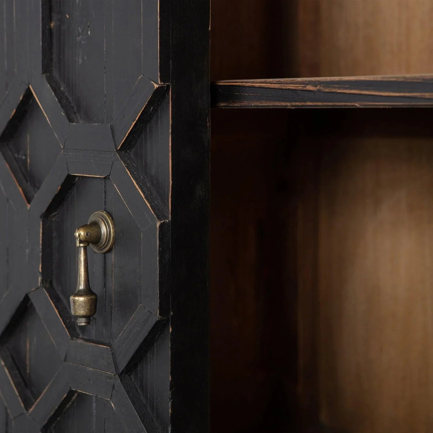 BEQUEST HIGH CABINET WOOD BLACK - PARIS14A.RO