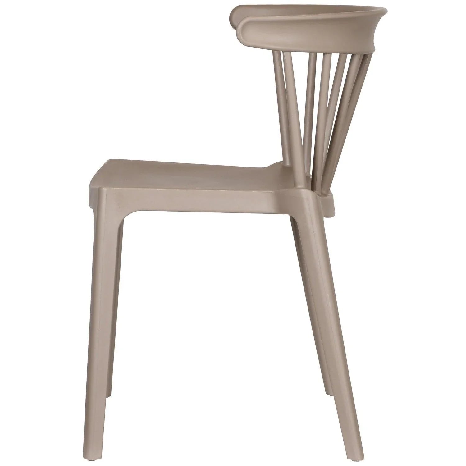 BLISS GARDEN CHAIR WITH BARS PLASTIC TAUPE - PARIS14A.RO
